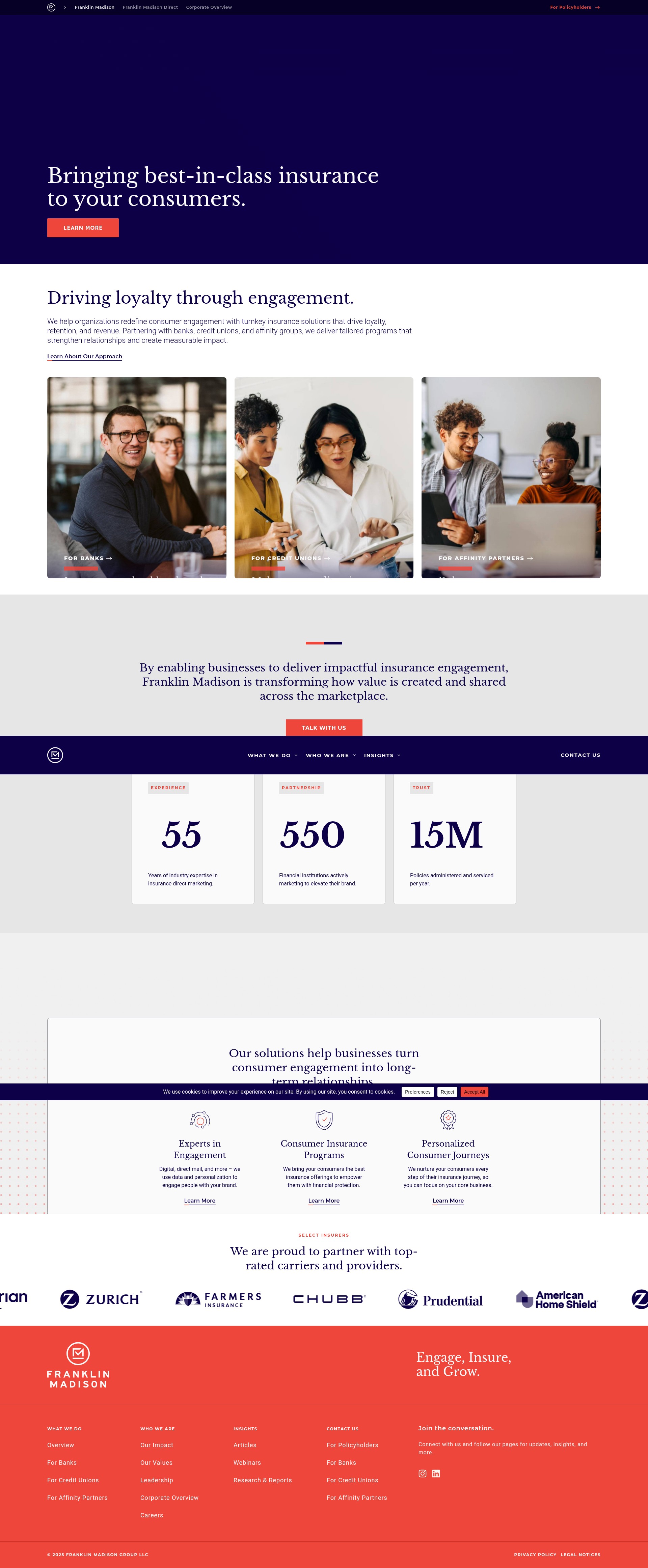 Screenshot of franklin-madison.com