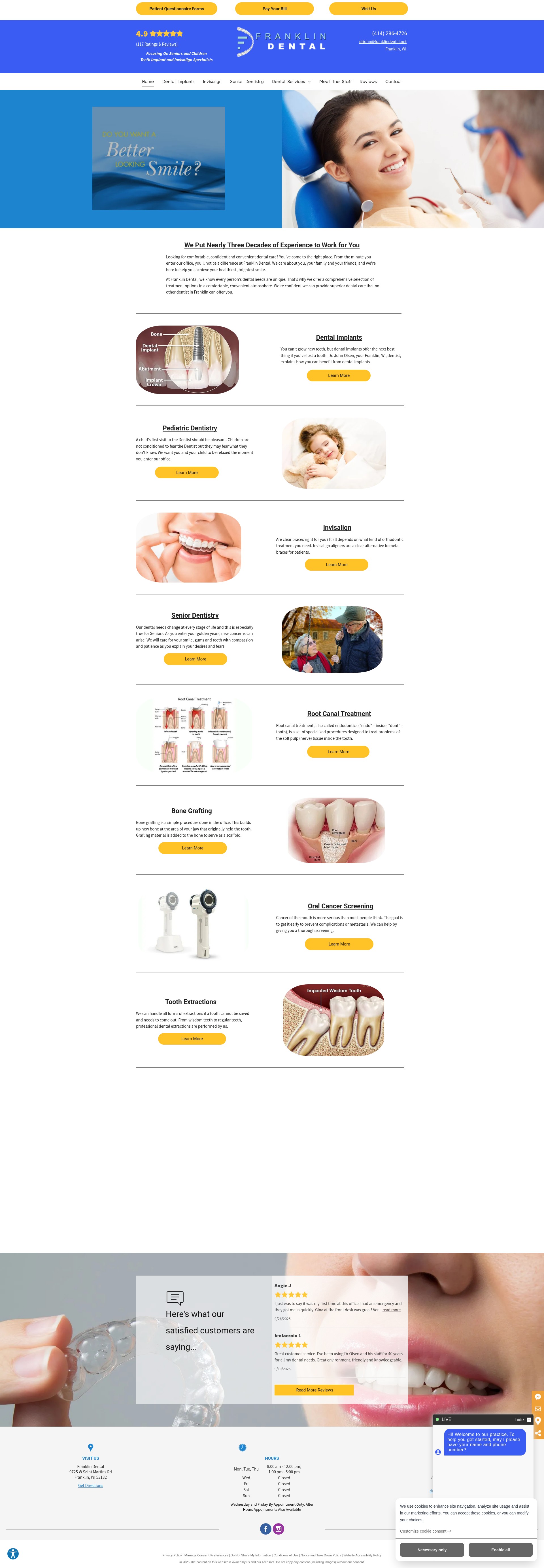 Screenshot of franklindental.net