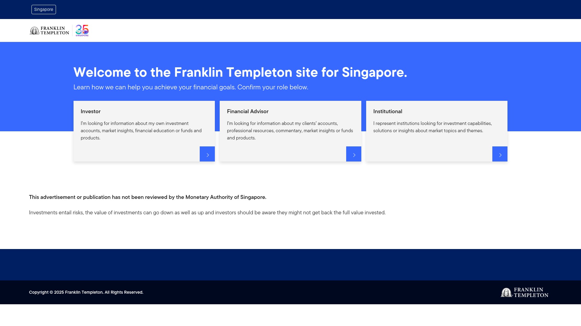 Screenshot of franklintempleton.com.sg