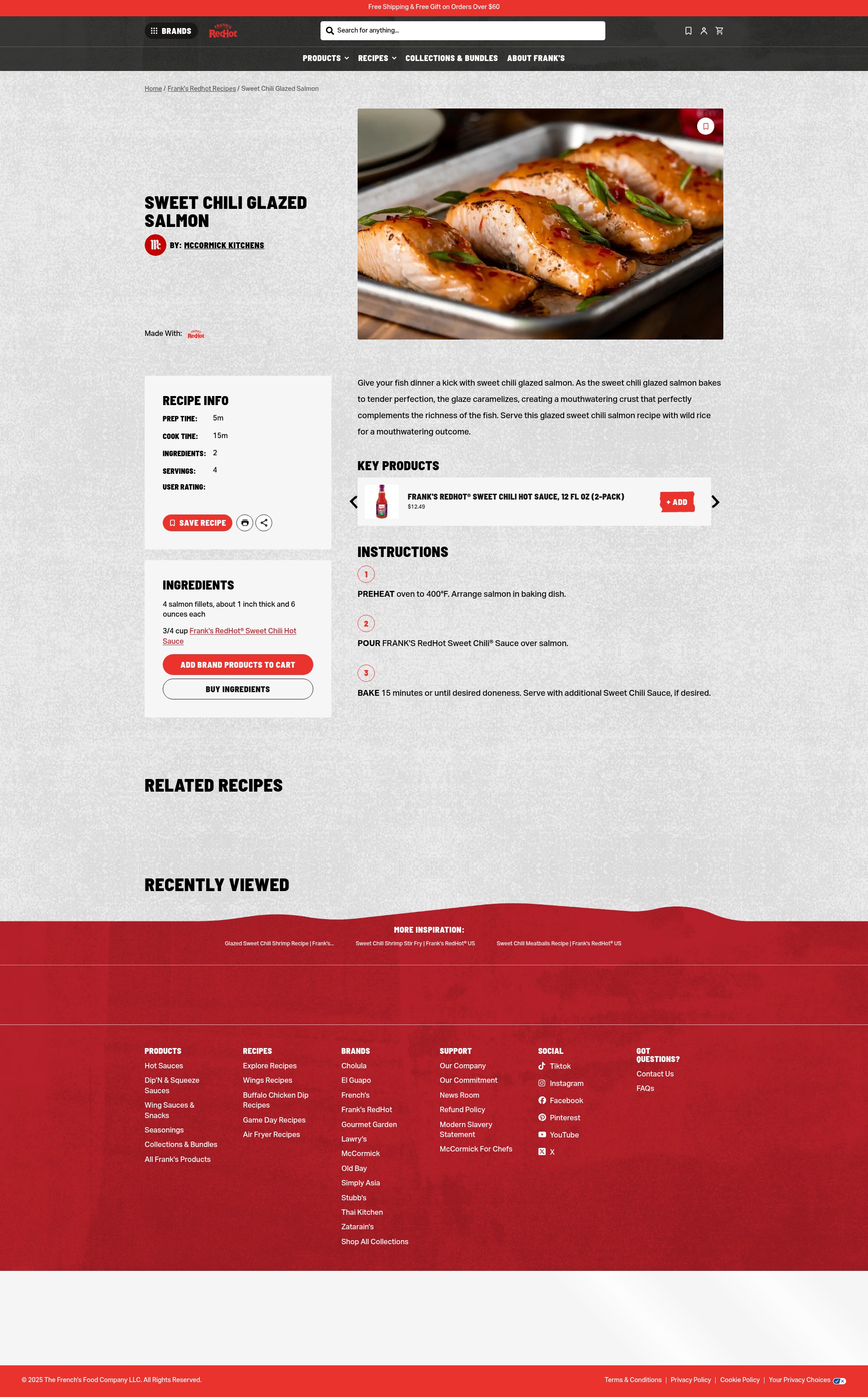 Screenshot of franksredhot.com