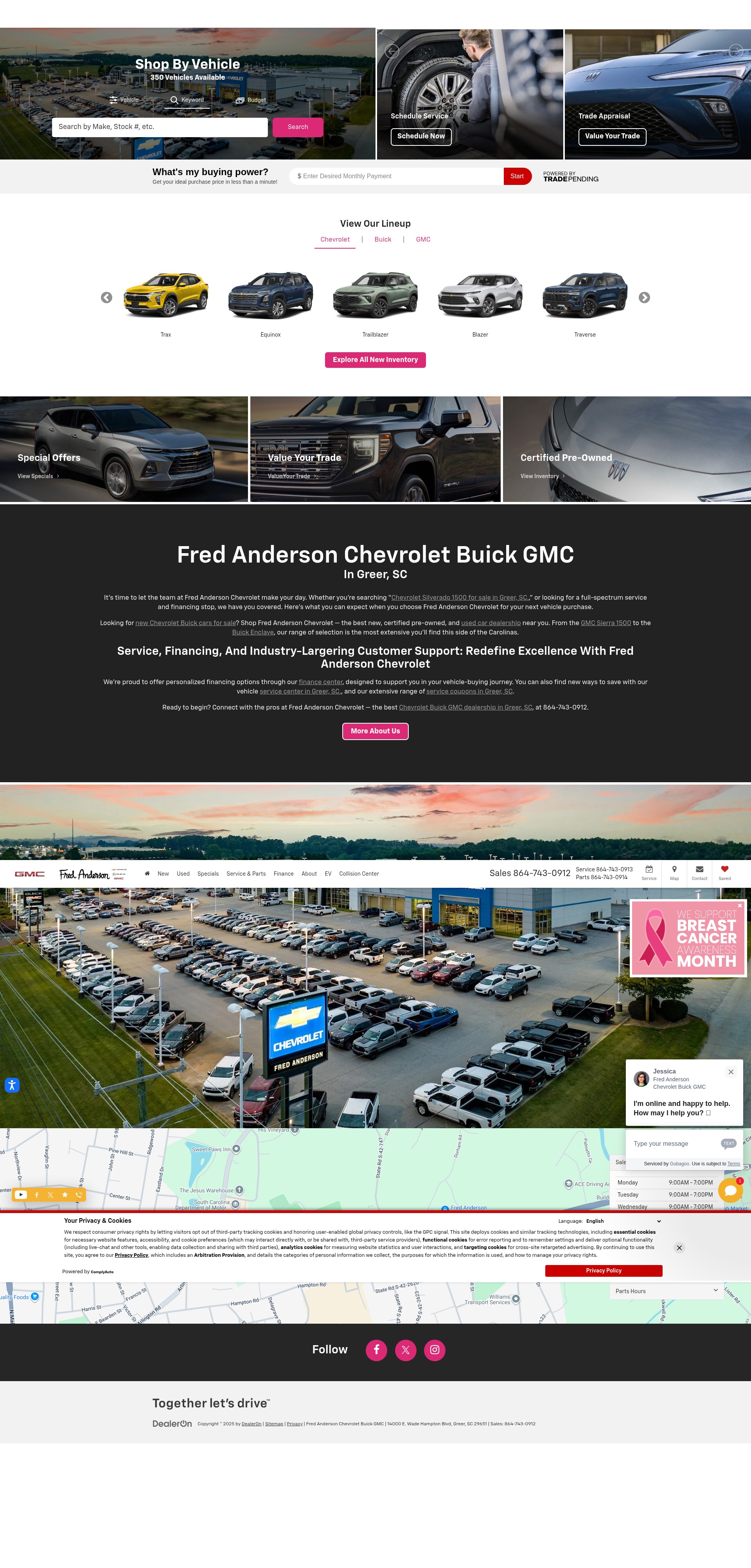 Screenshot of fredandersongreer.com