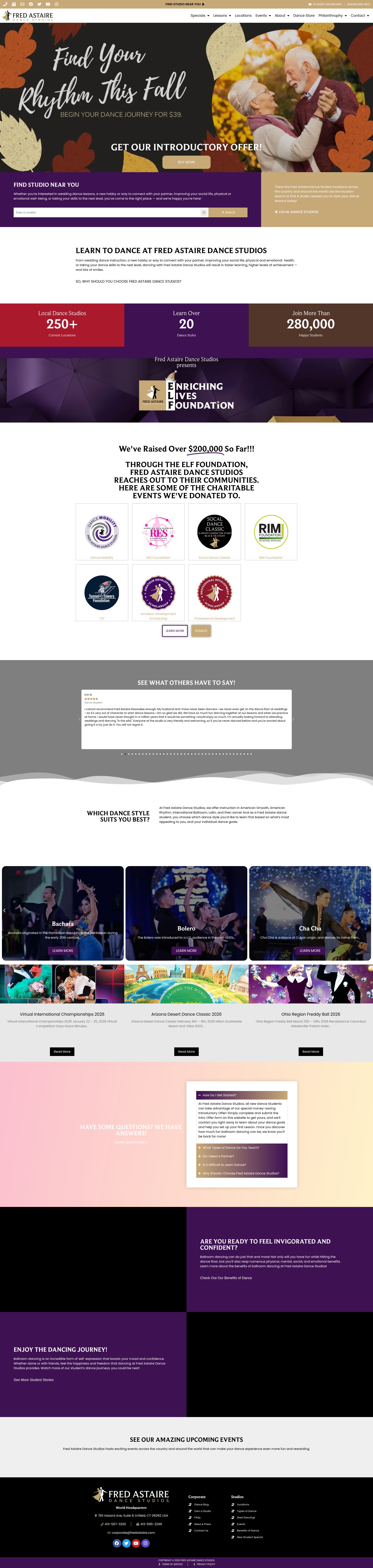 Screenshot of fredastaire.com