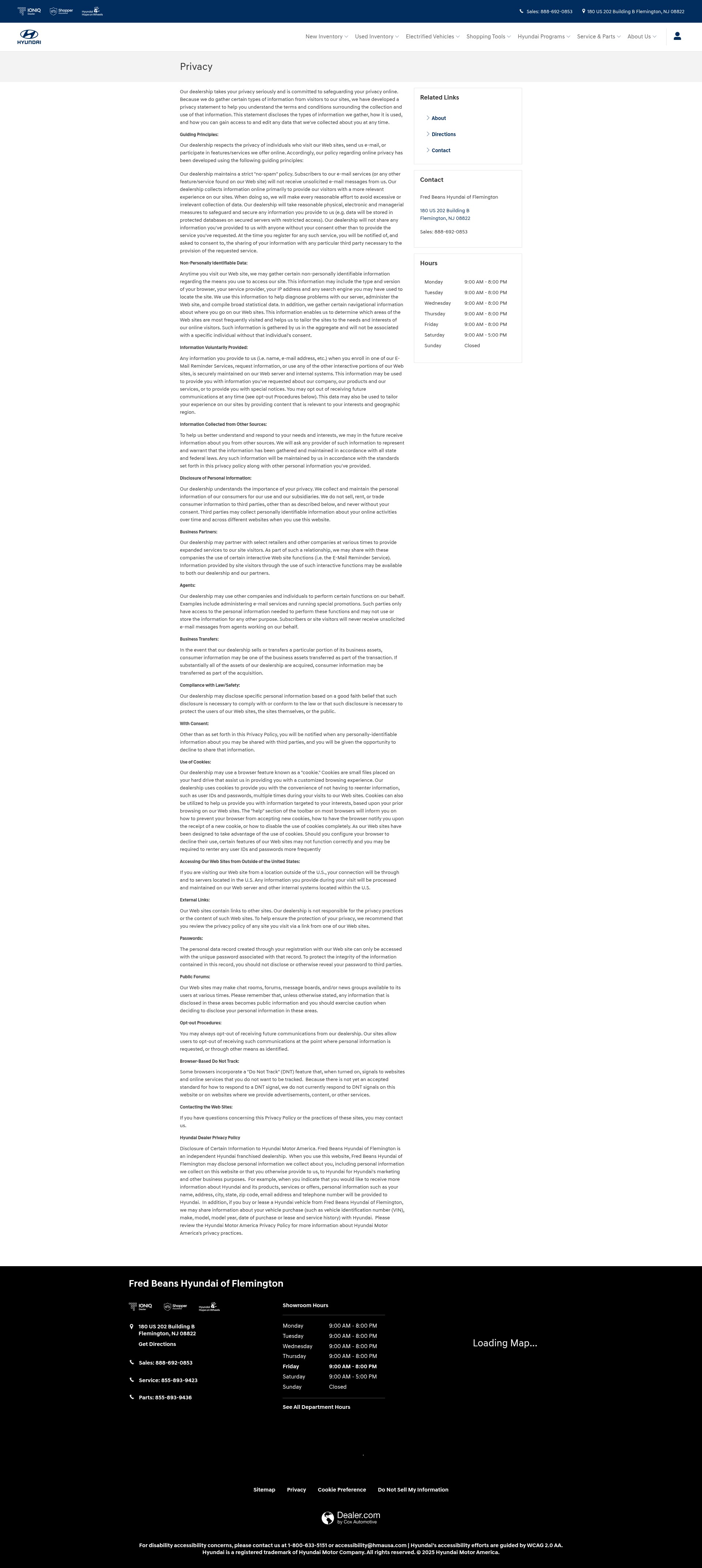 Screenshot of fredbeanshyundaiflemington.com