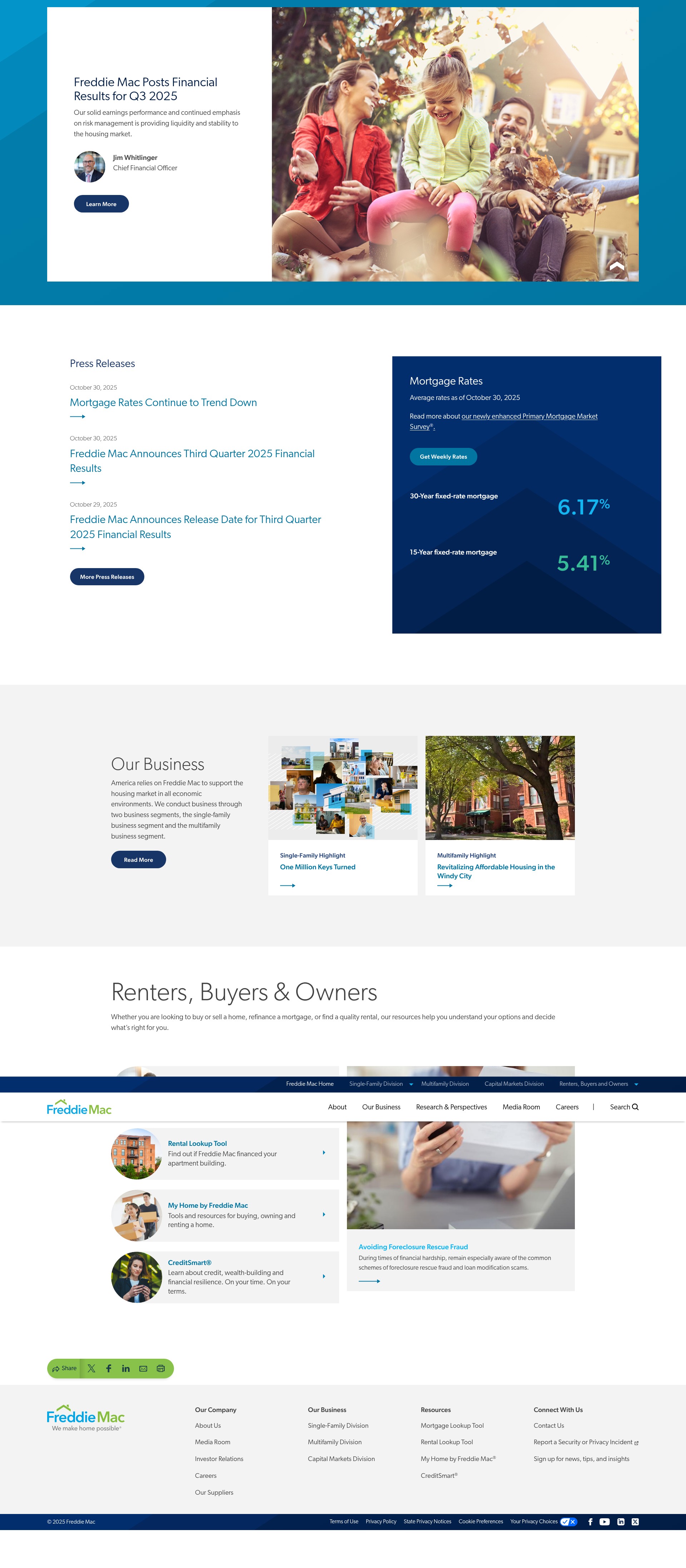 Screenshot of freddiemac.com