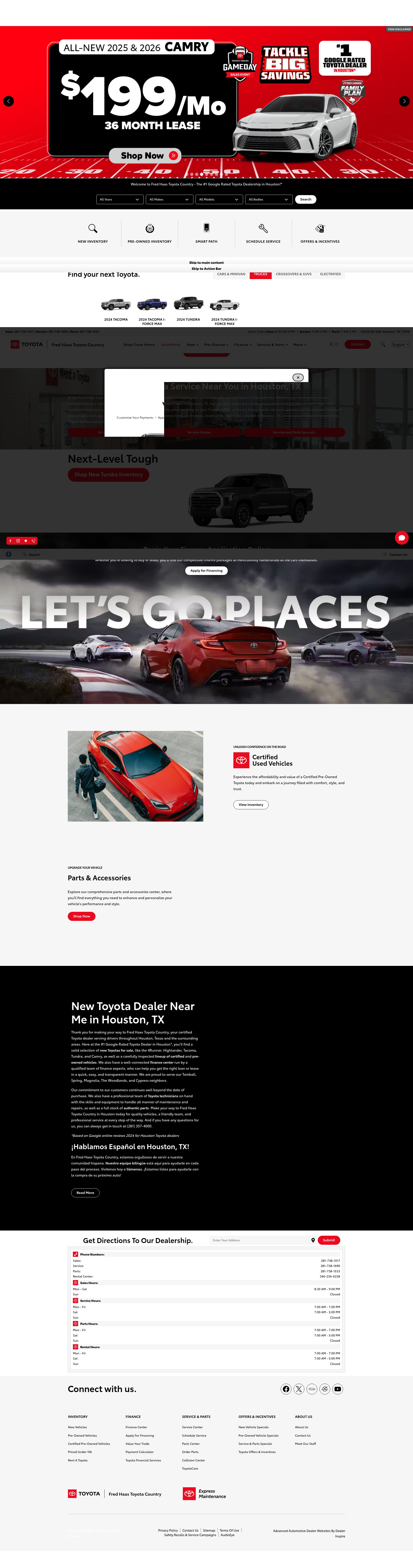 Screenshot of fredhaastoyotacountry.com