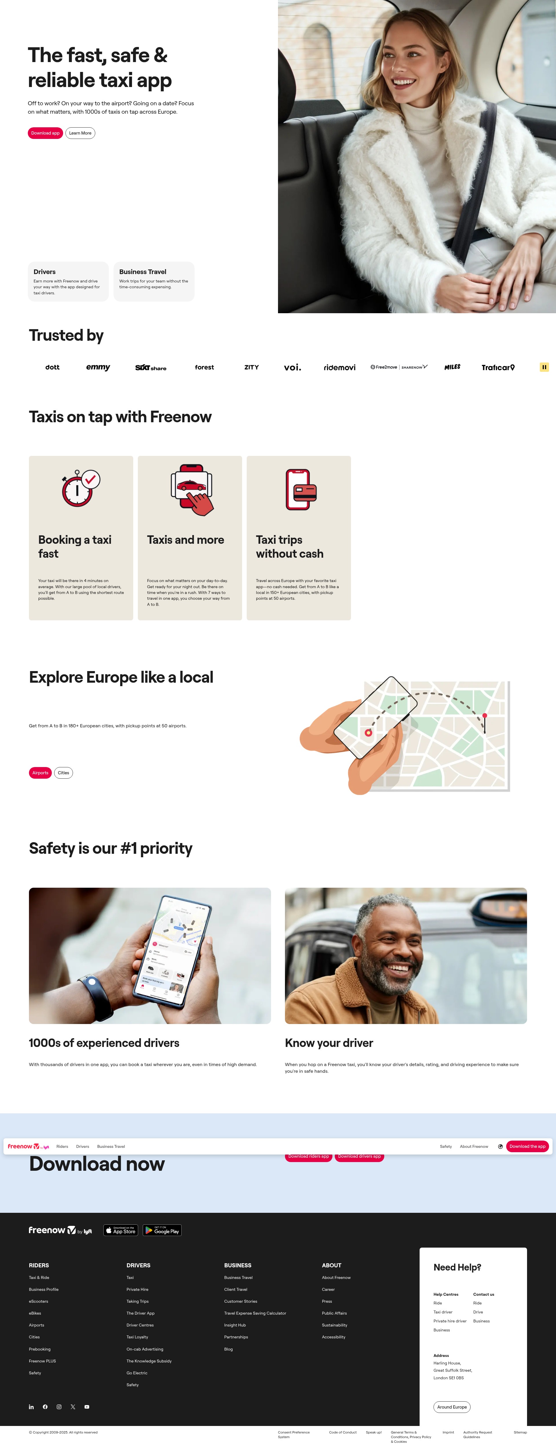 Screenshot of free-now.com