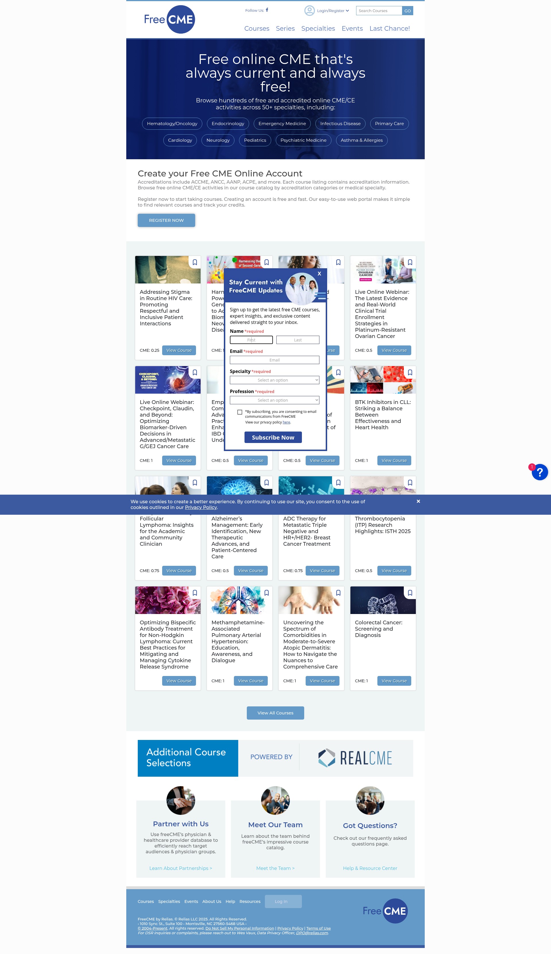 Screenshot of freecme.com