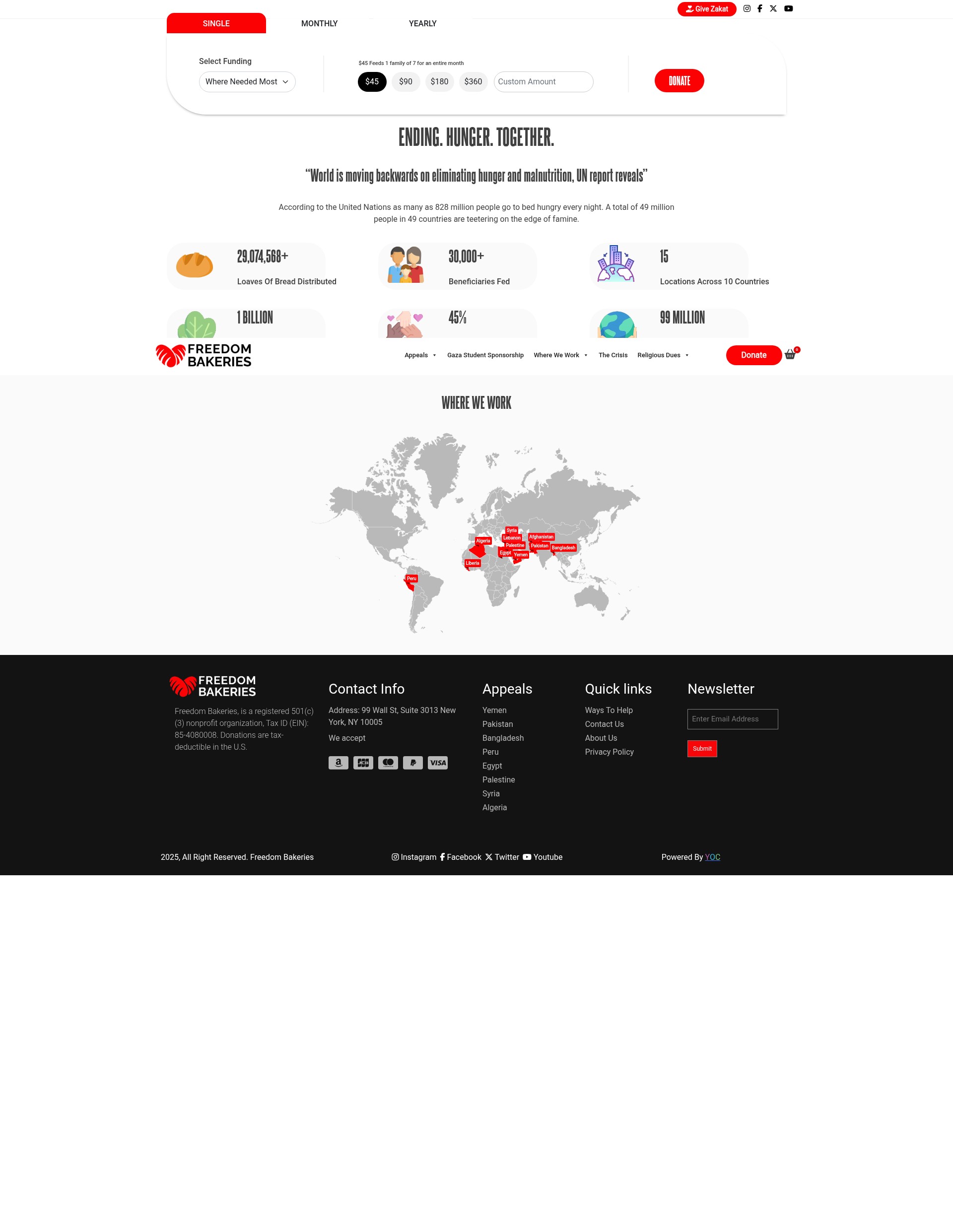 Screenshot of freedombakeries.org