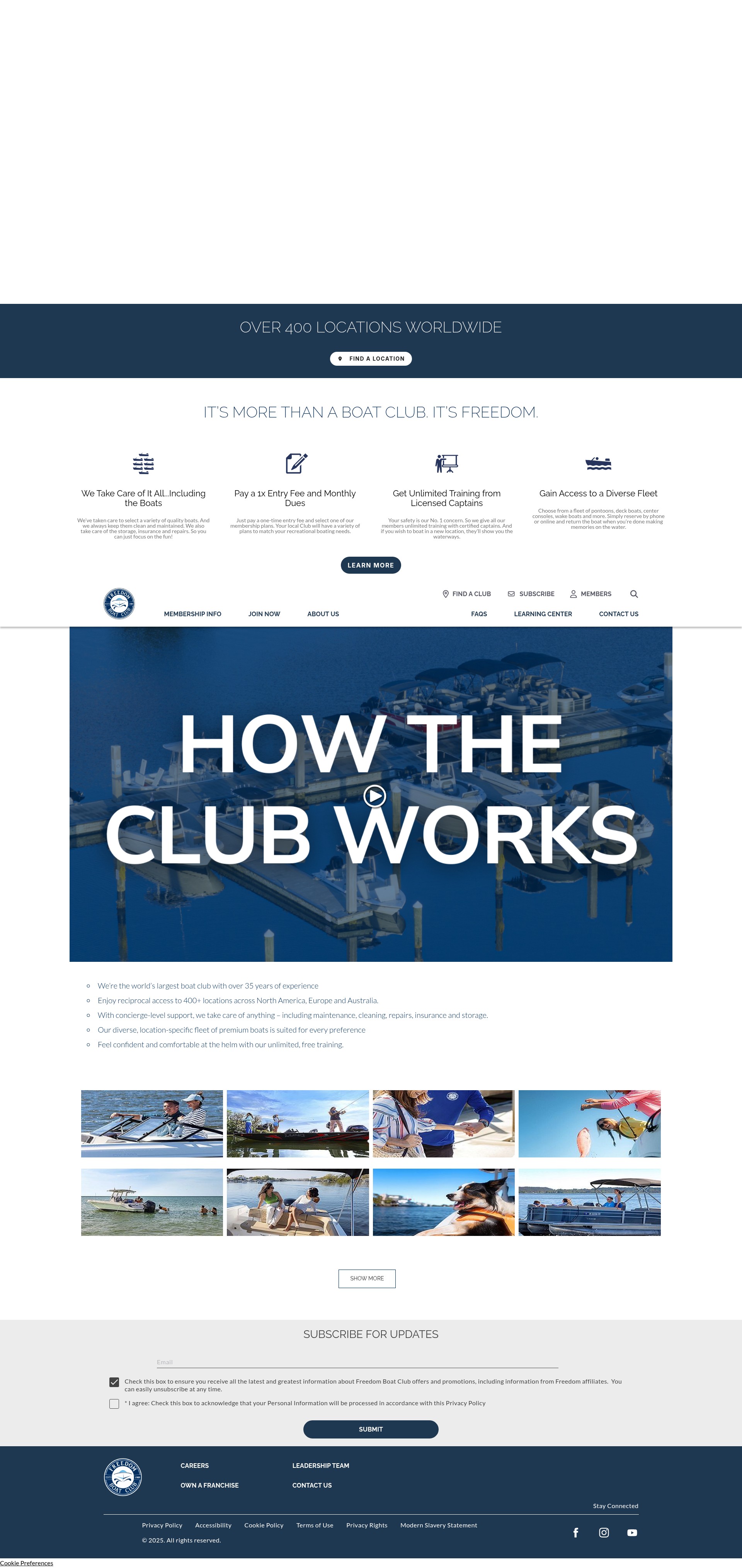 Screenshot of freedomboatclub.com
