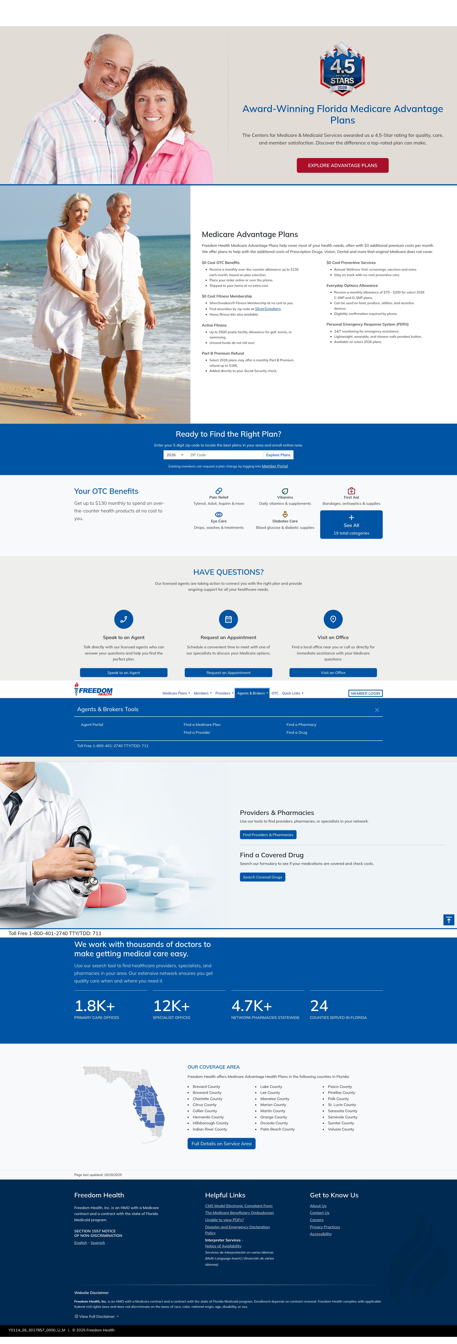 Screenshot of freedomhealth.com