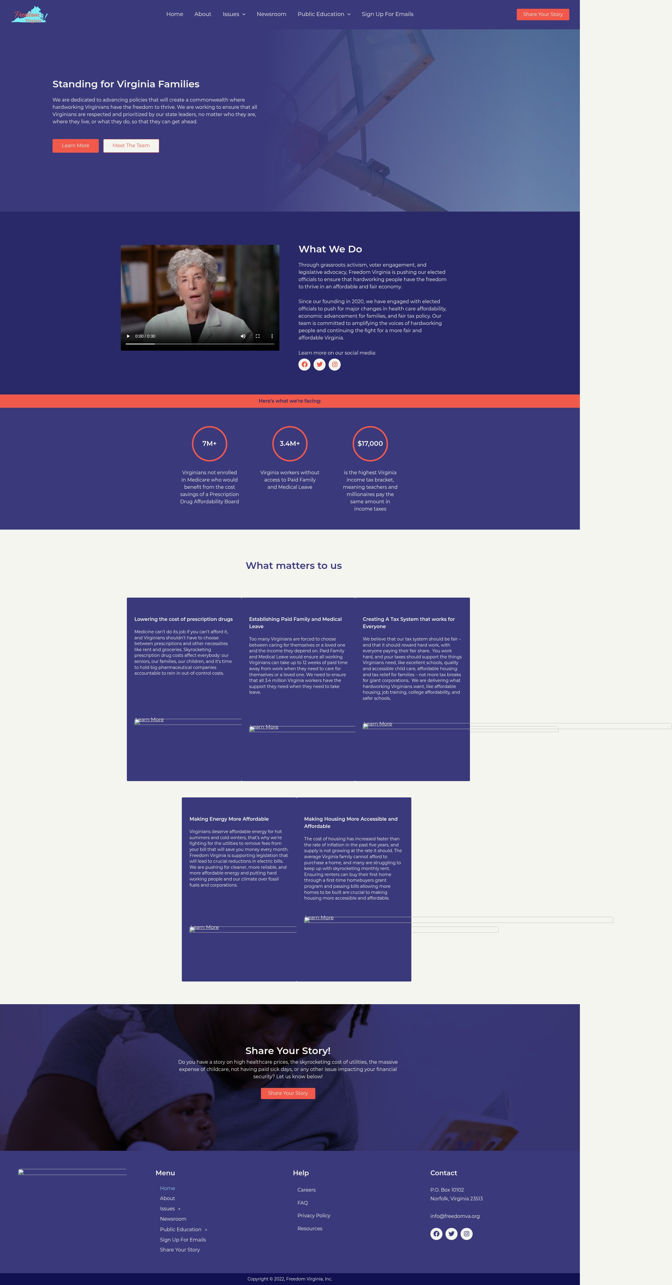 Screenshot of freedomva.org