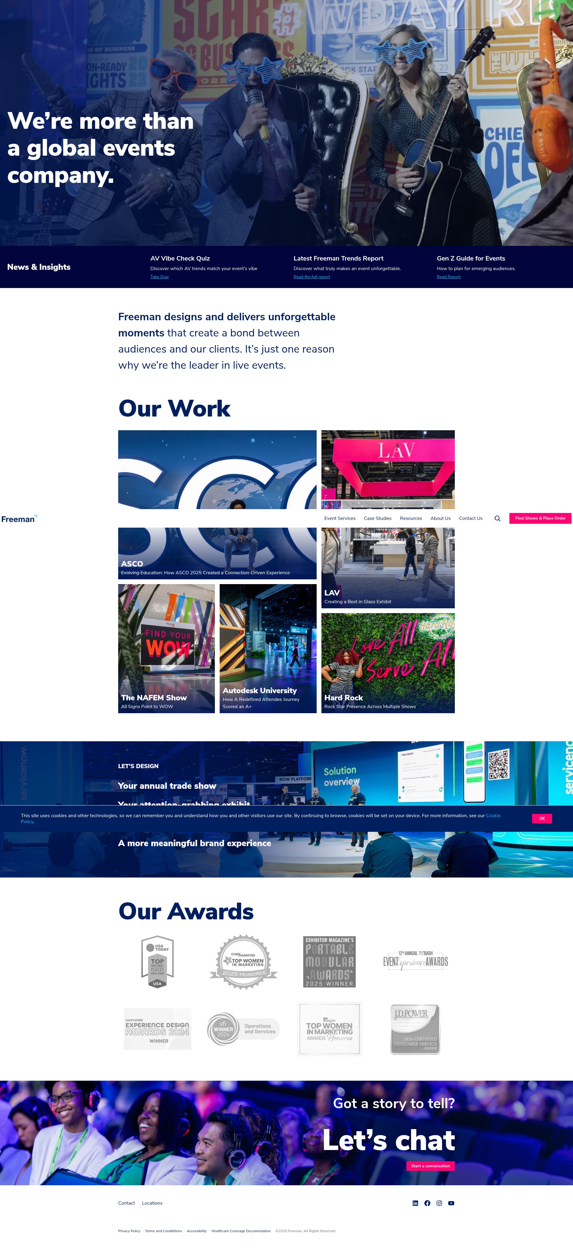 Screenshot of freeman.com