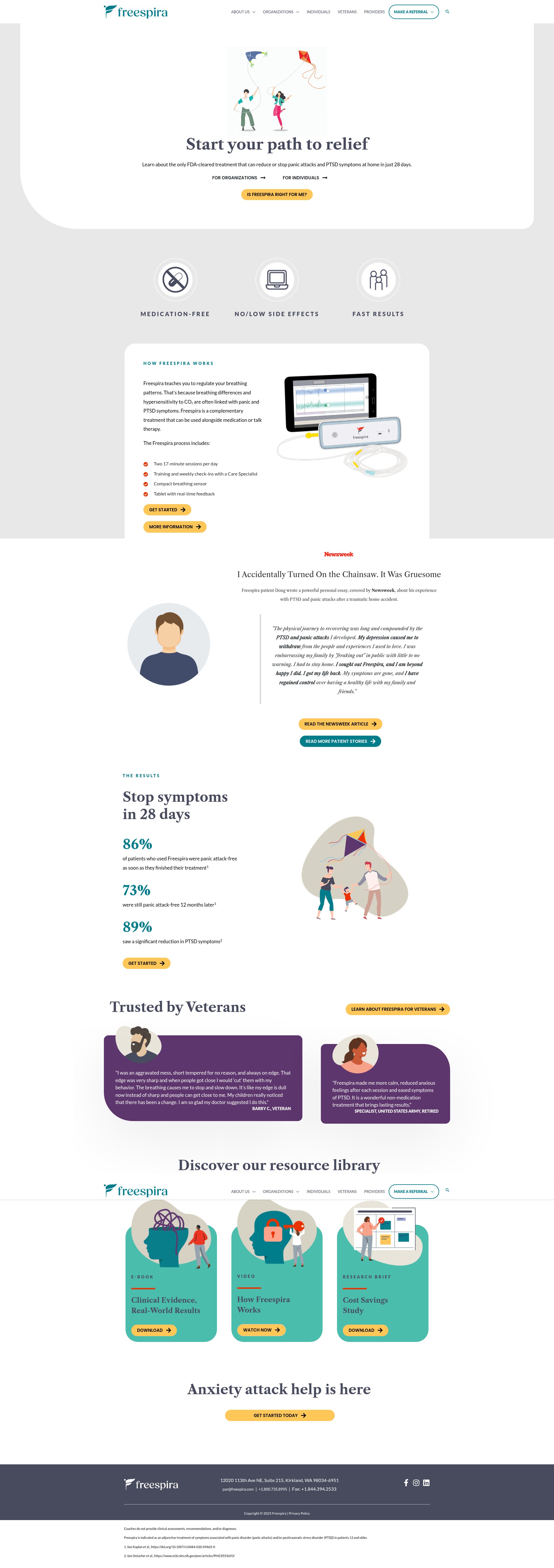Screenshot of freespira.com