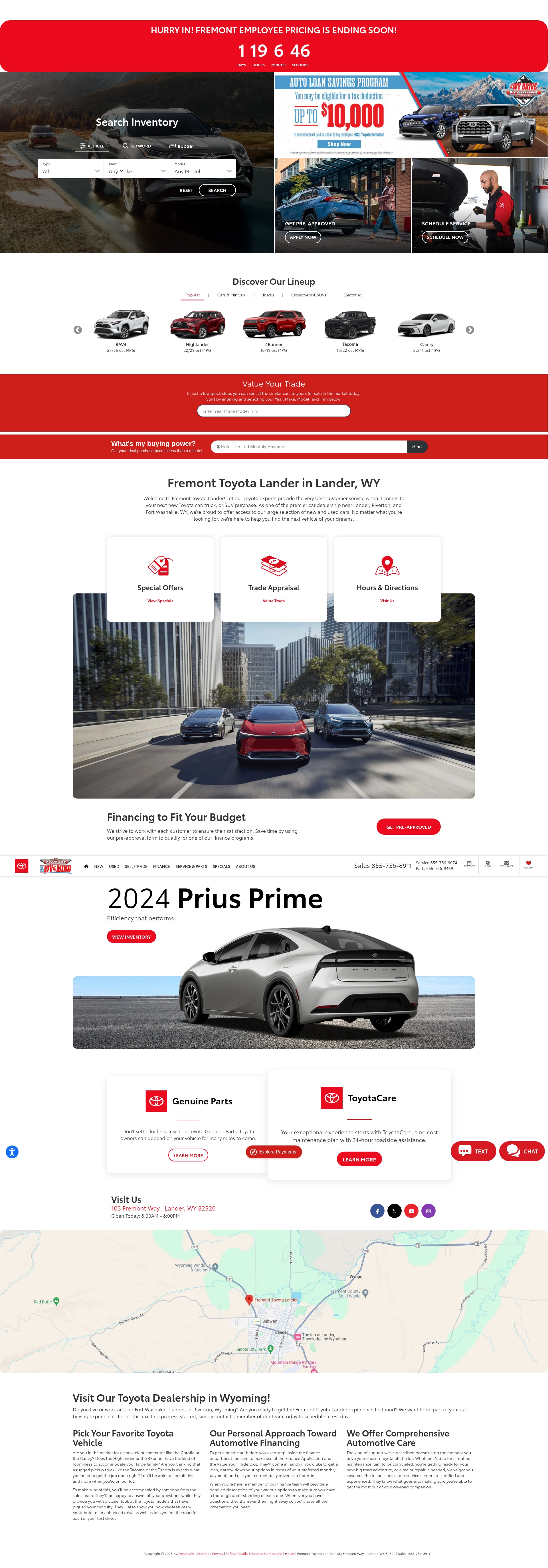 Screenshot of fremonttoyotalander.com