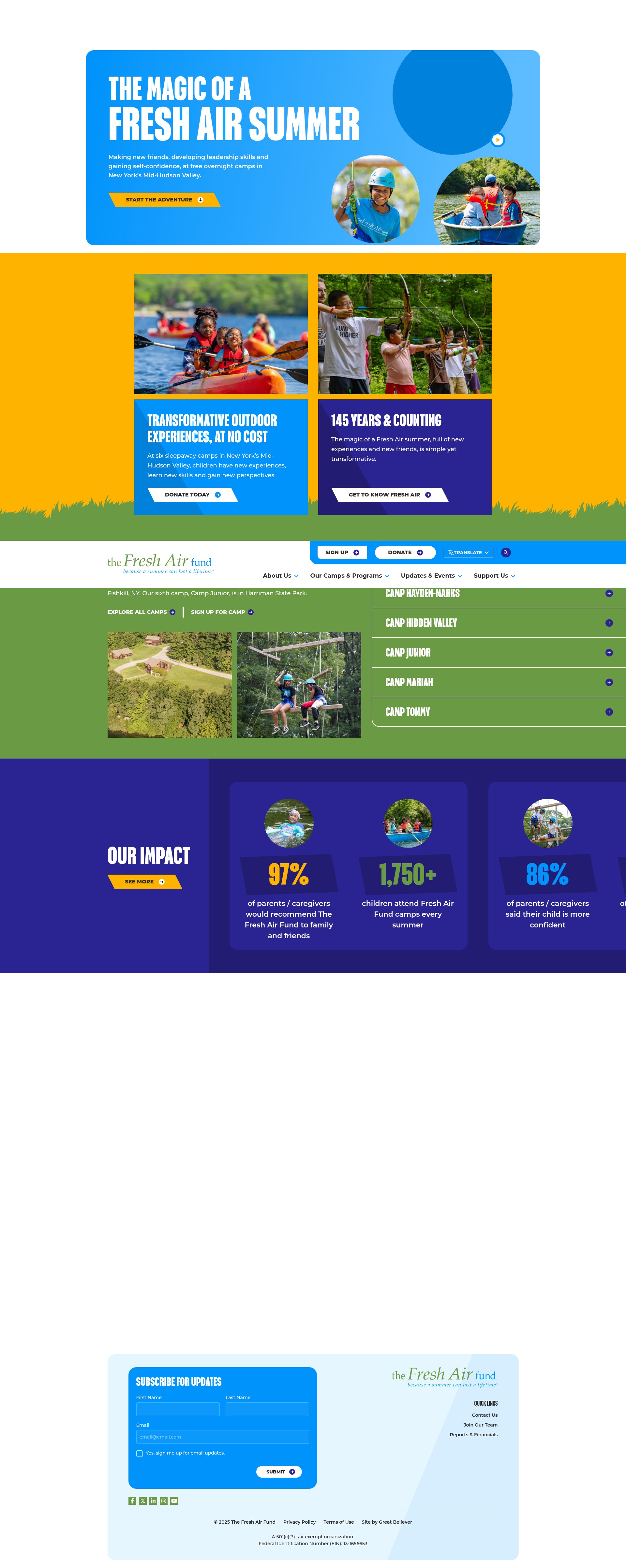 Screenshot of freshair.org