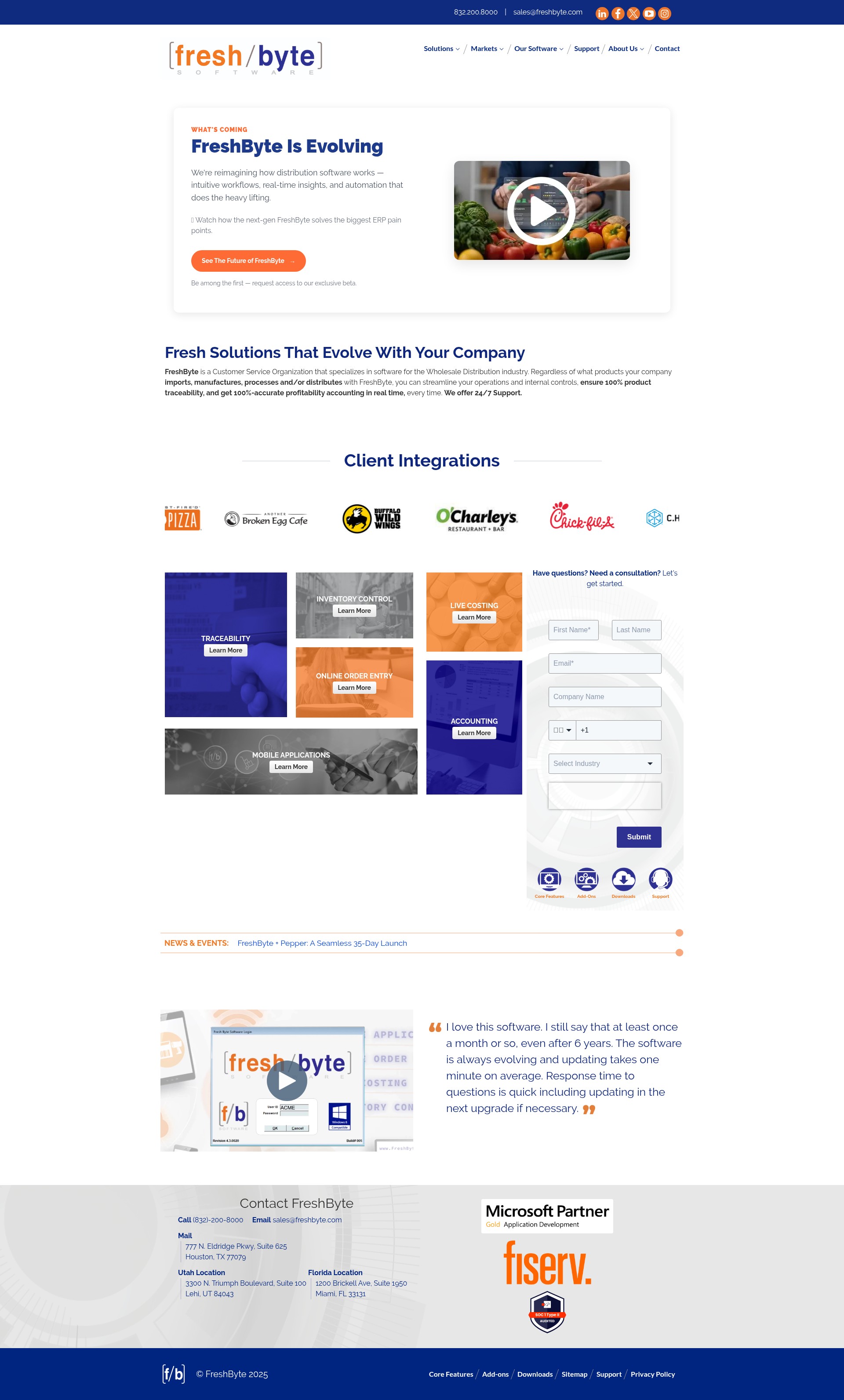 Screenshot of freshbytesoftware.com