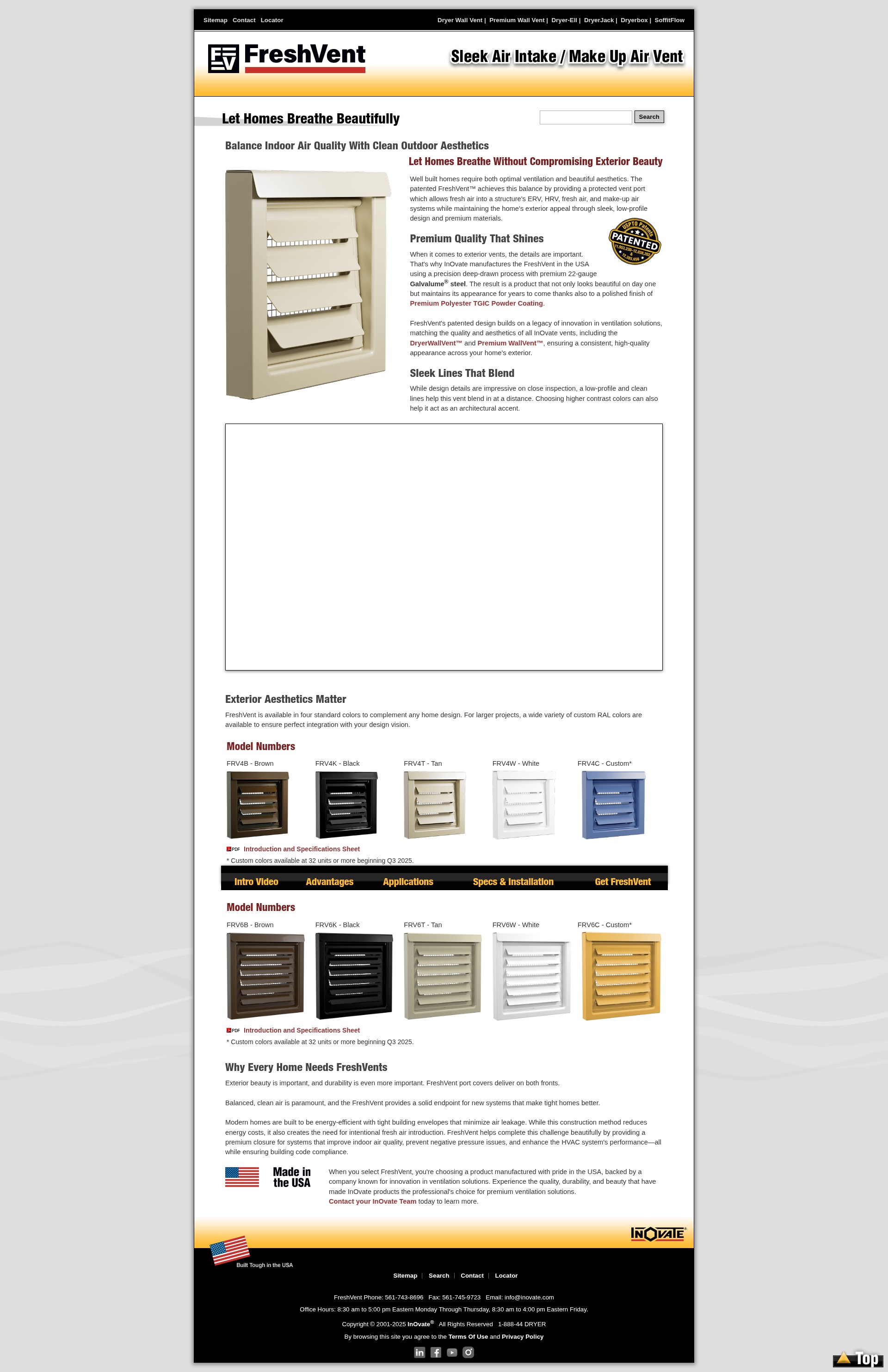 Screenshot of freshvent.com