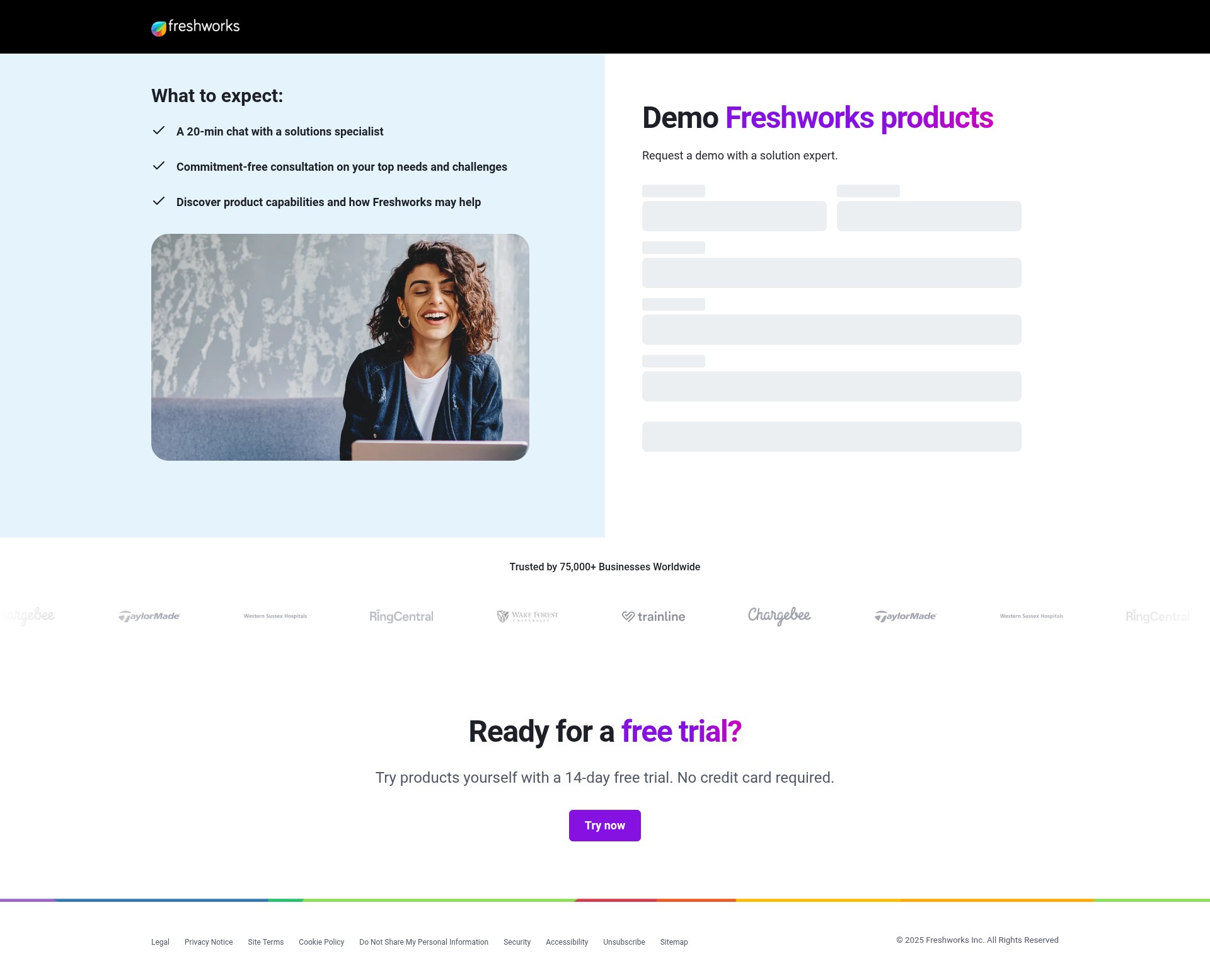 Screenshot of freshworks.com