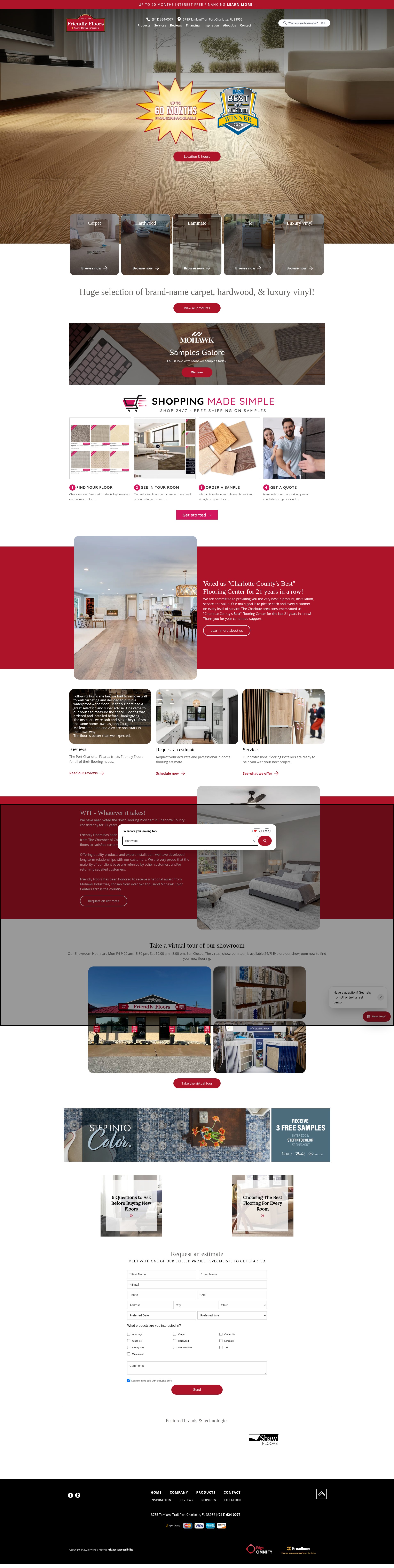 Screenshot of friendlyfloors.com