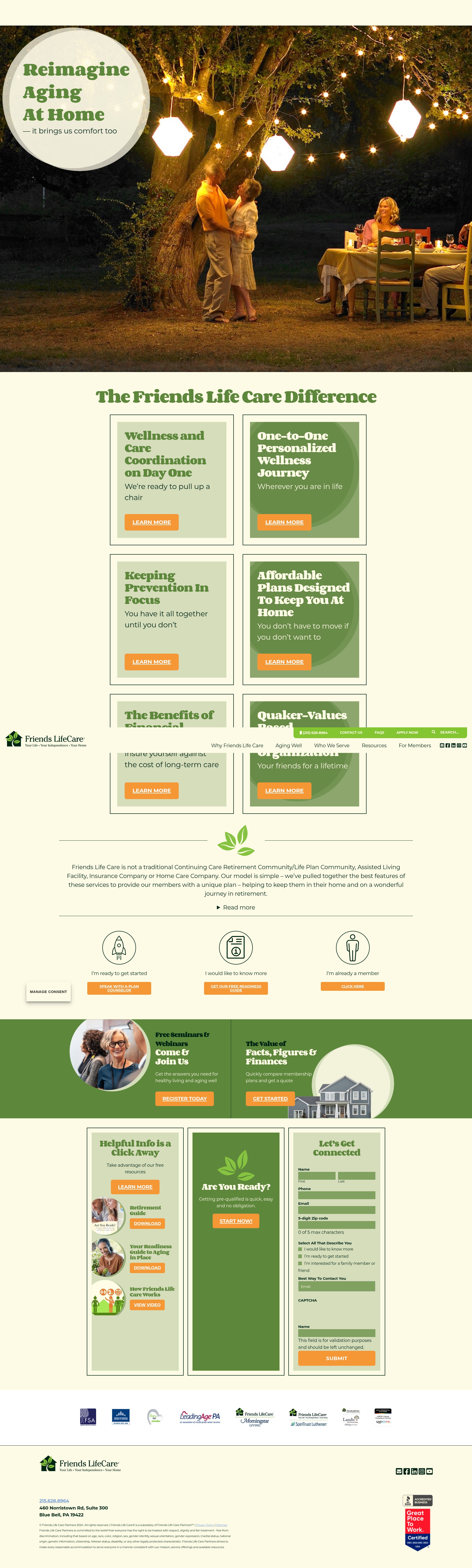 Screenshot of friendslifecare.org