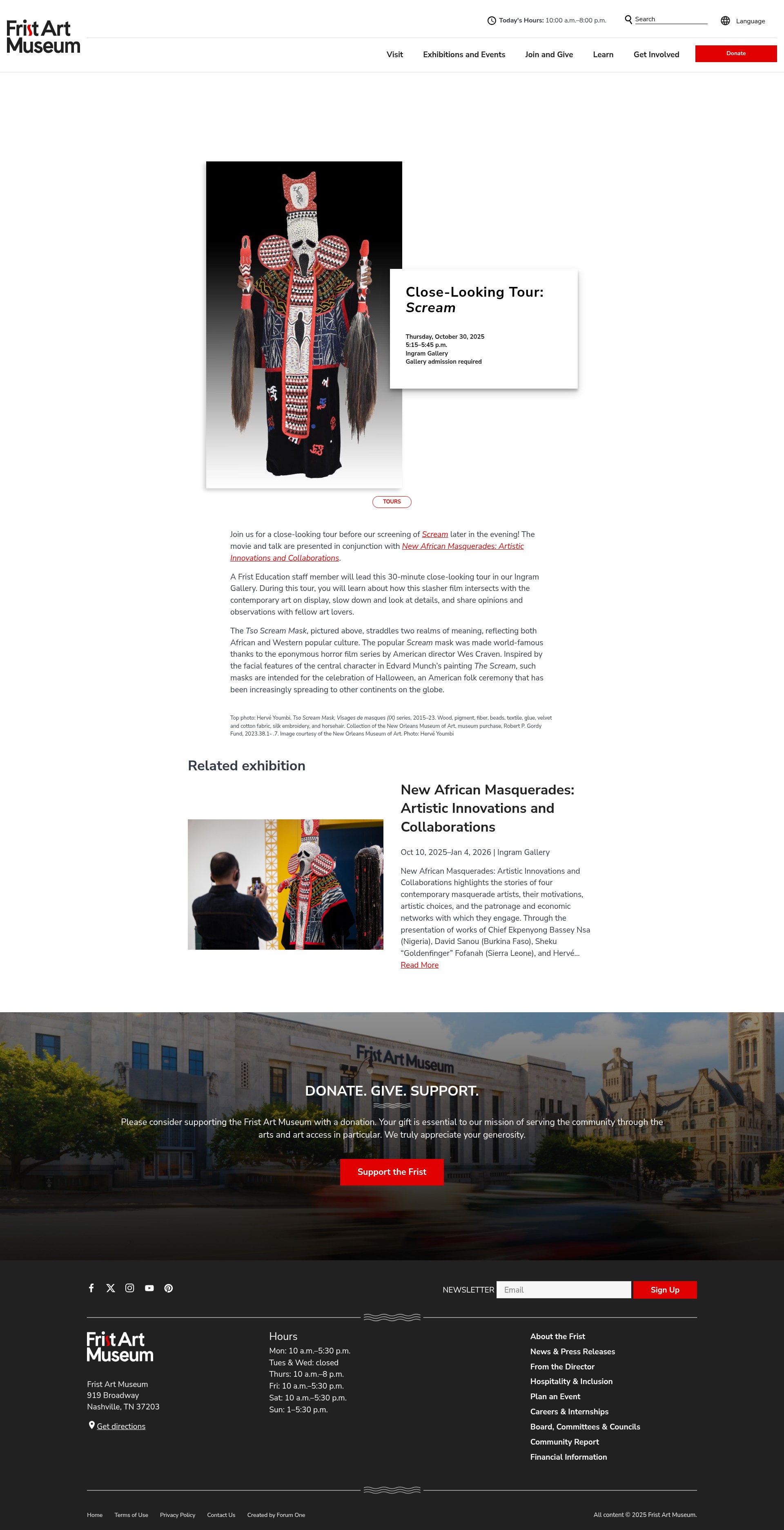 Screenshot of fristartmuseum.org