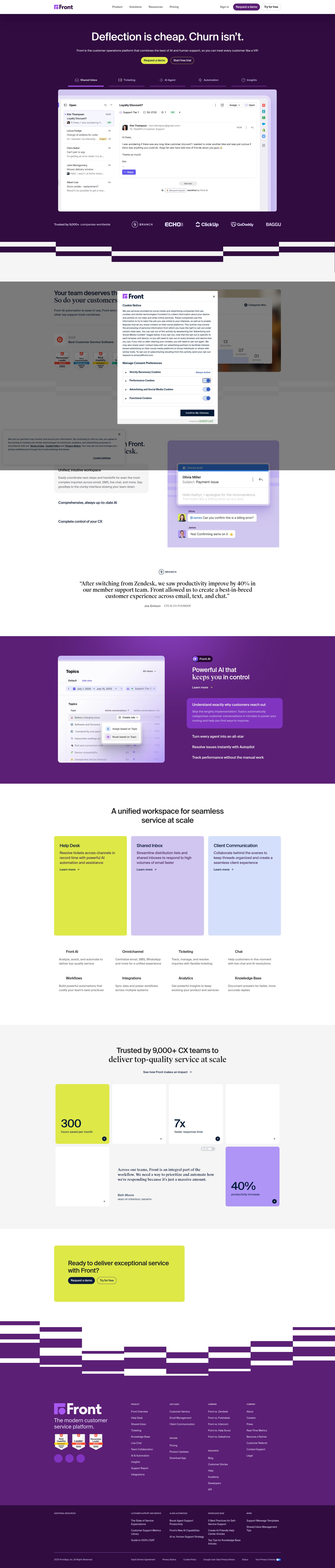 Screenshot of front.com