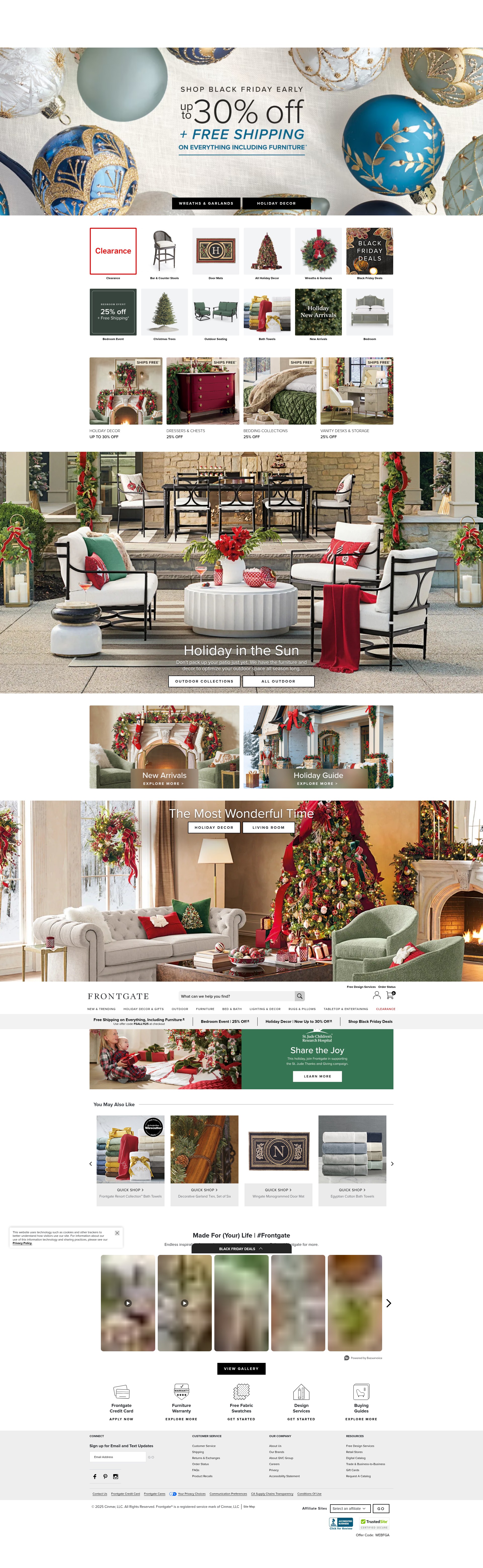 Screenshot of frontgate.com