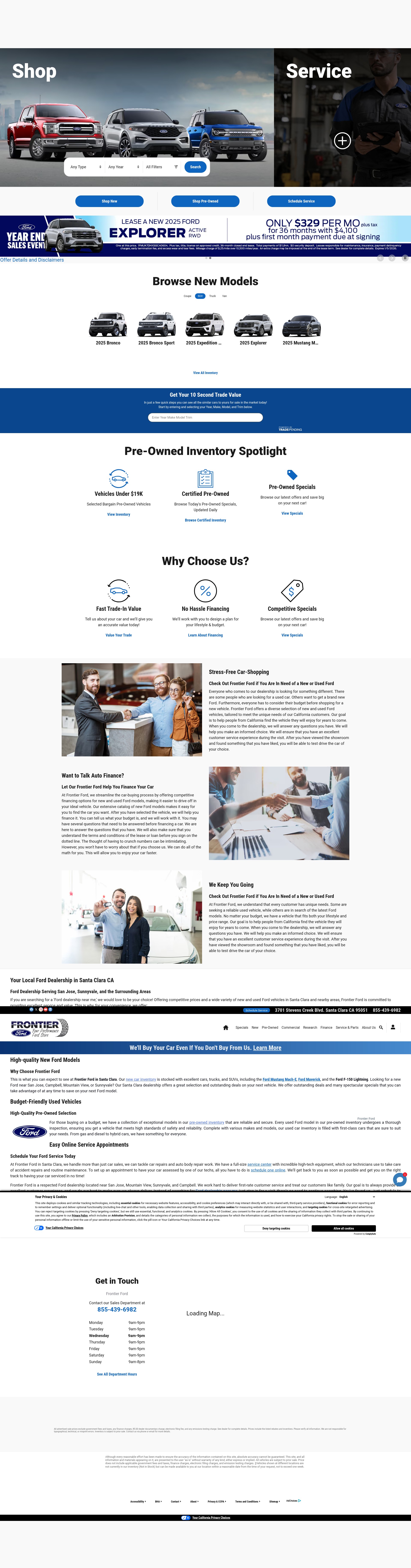 Screenshot of frontierford.com