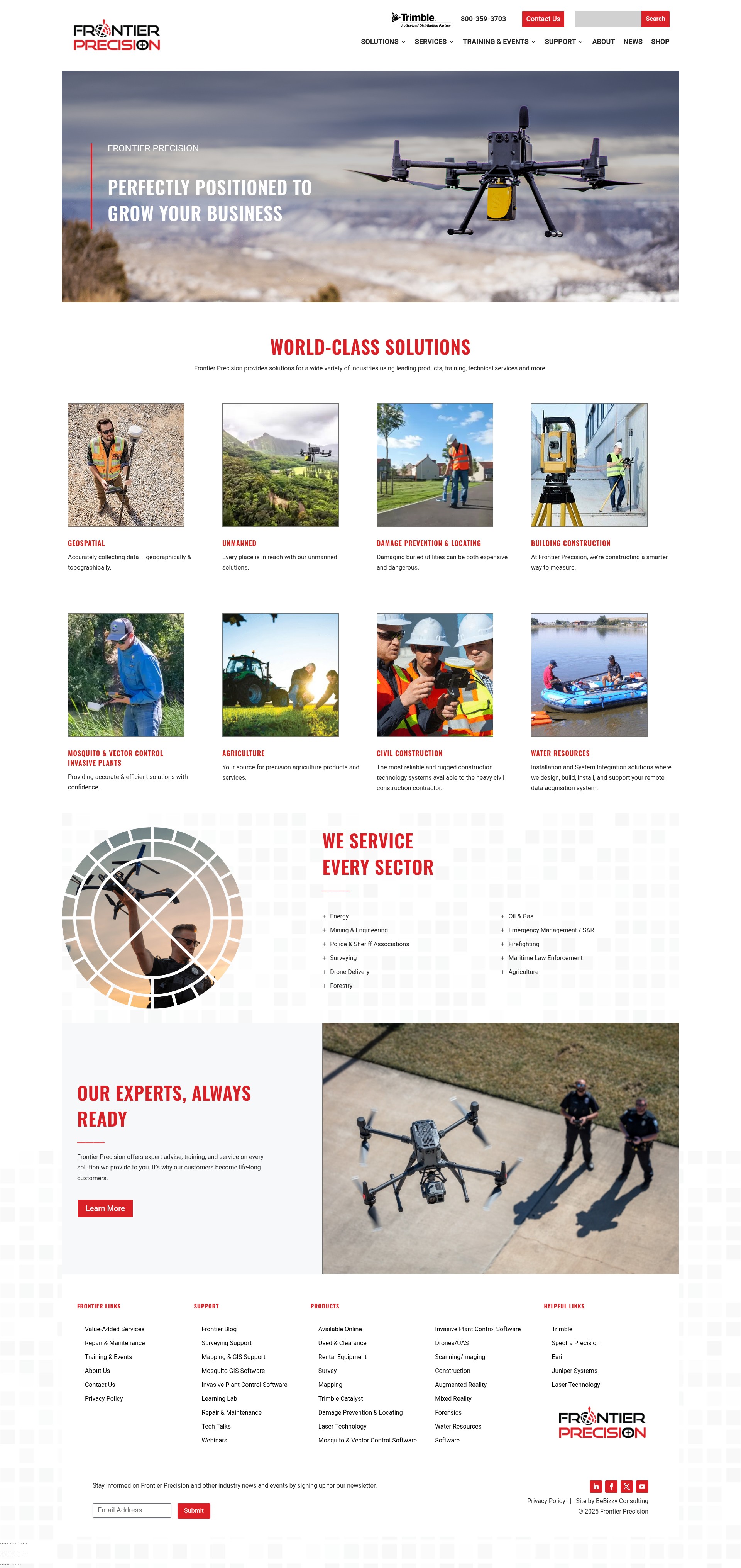 Screenshot of frontierprecision.com