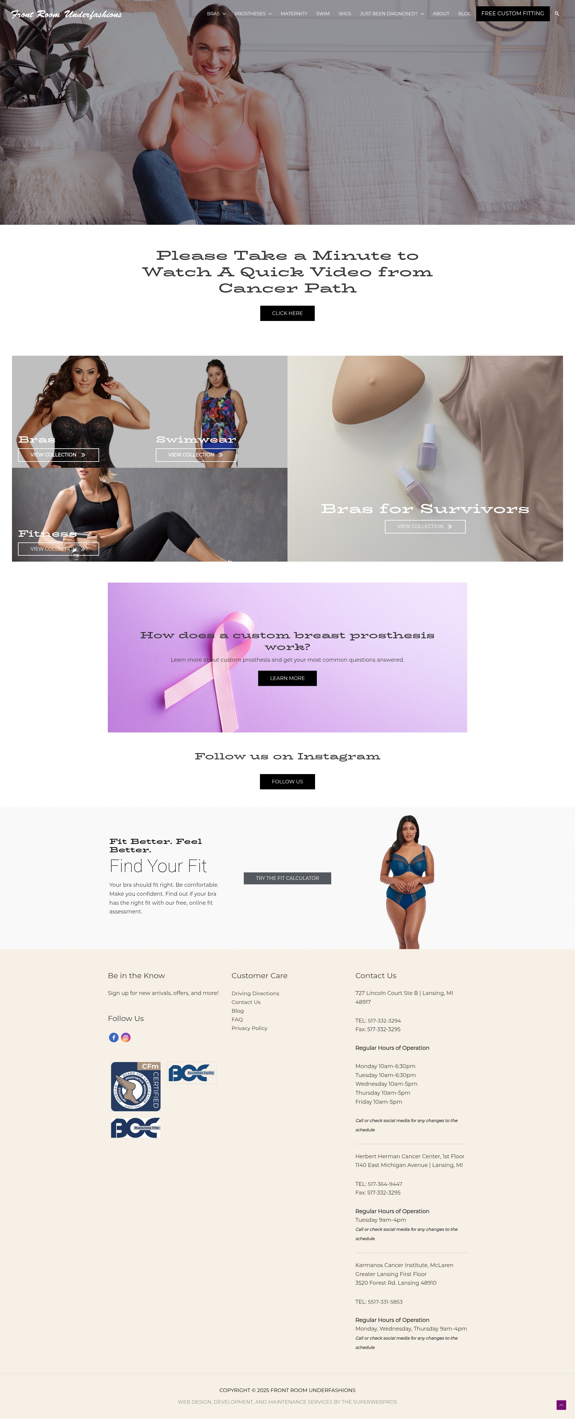 Screenshot of frontroomunderfashions.com