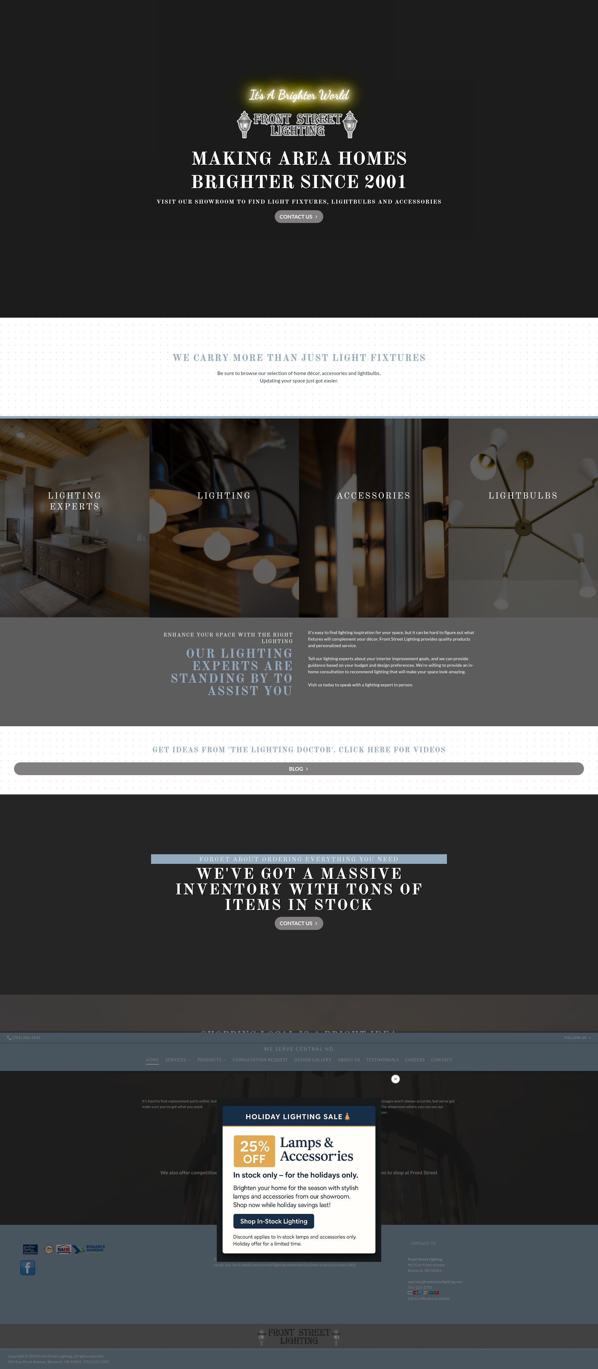 Screenshot of frontstreetlighting.com