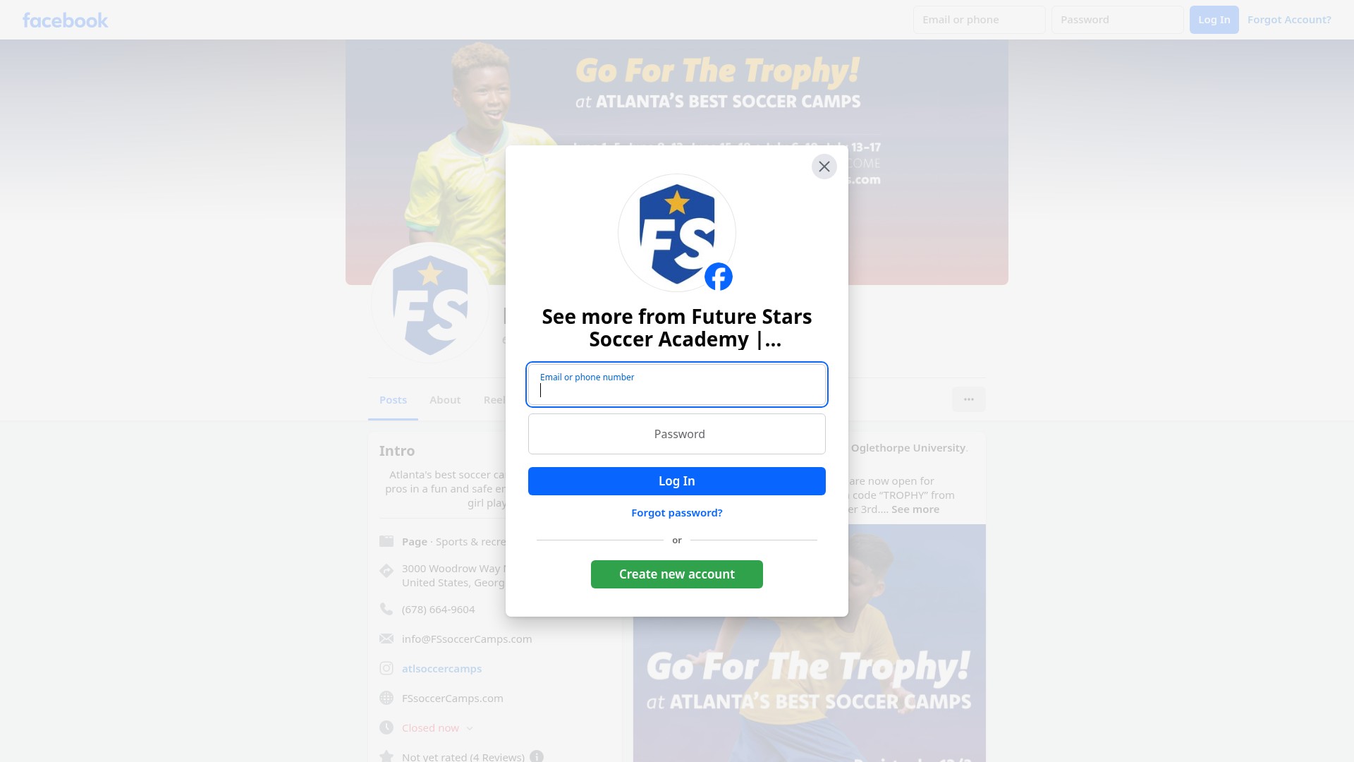 Screenshot of fssoccercamps.com