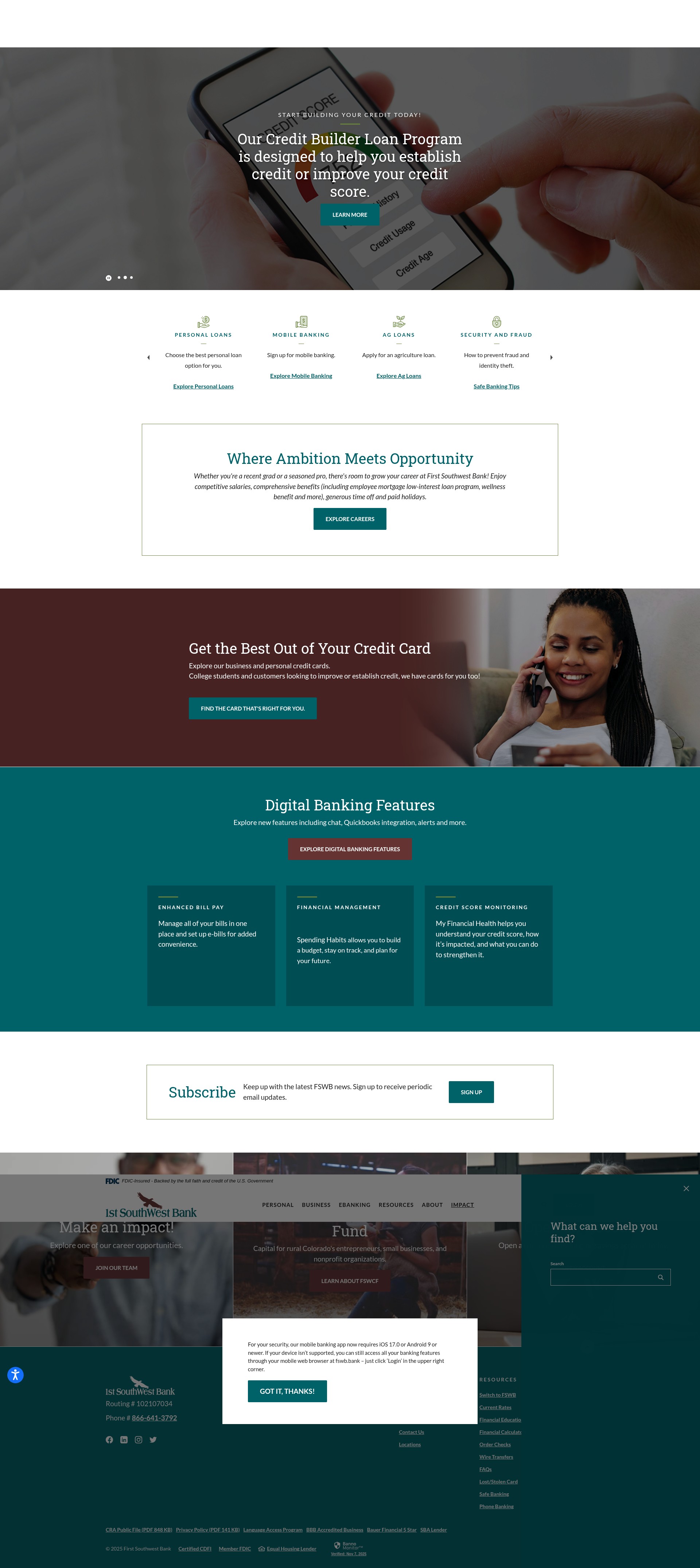 Screenshot of fswb.bank
