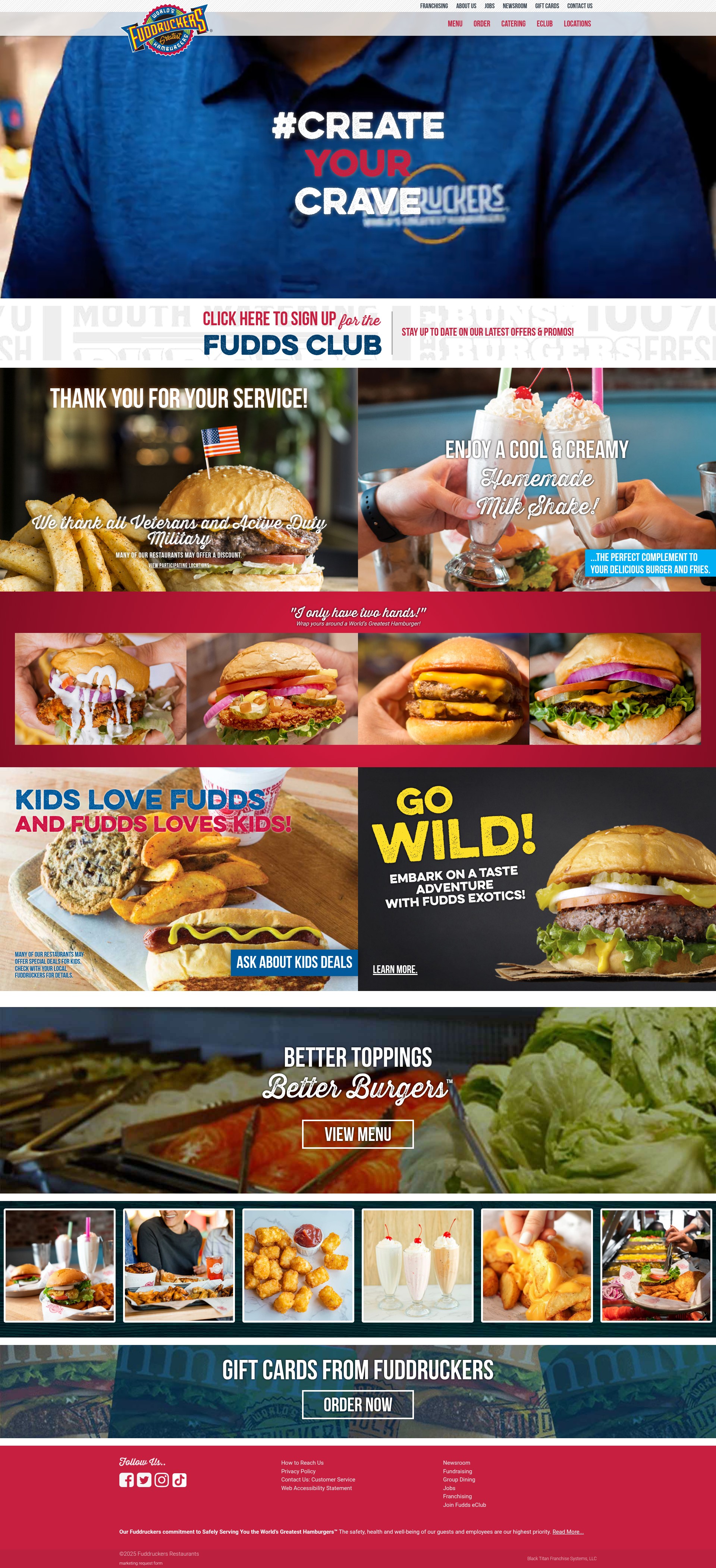 Screenshot of fuddruckers.com