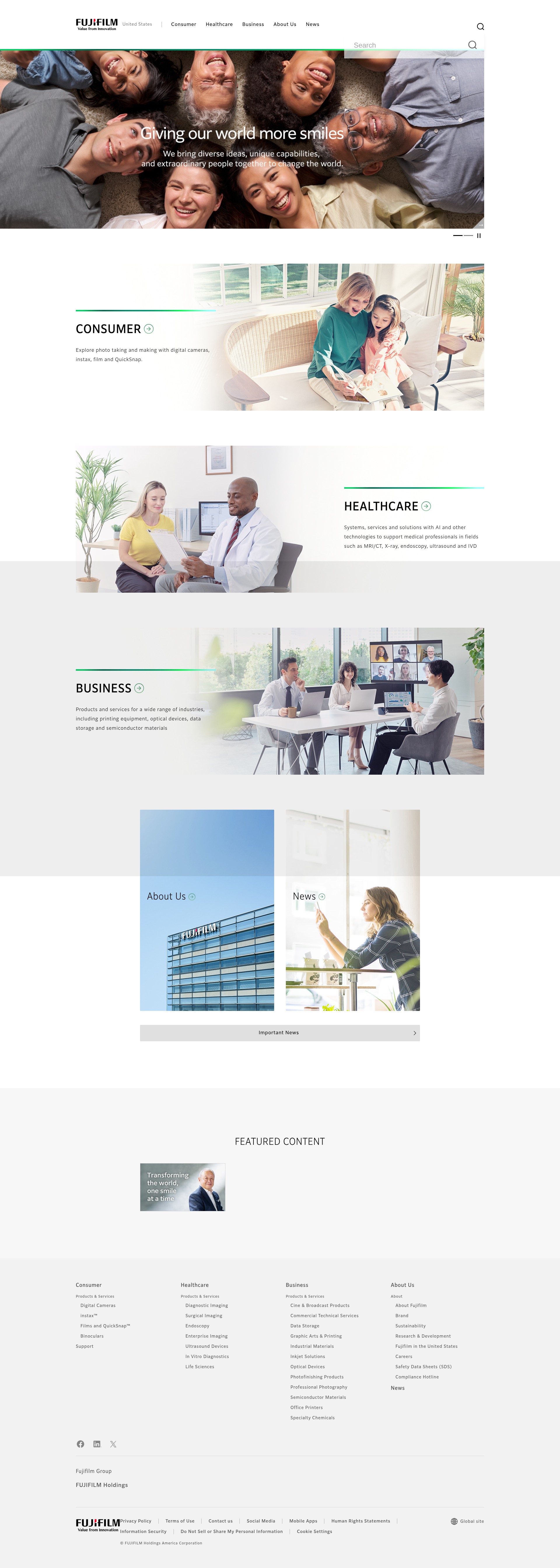 Screenshot of fujimed.com