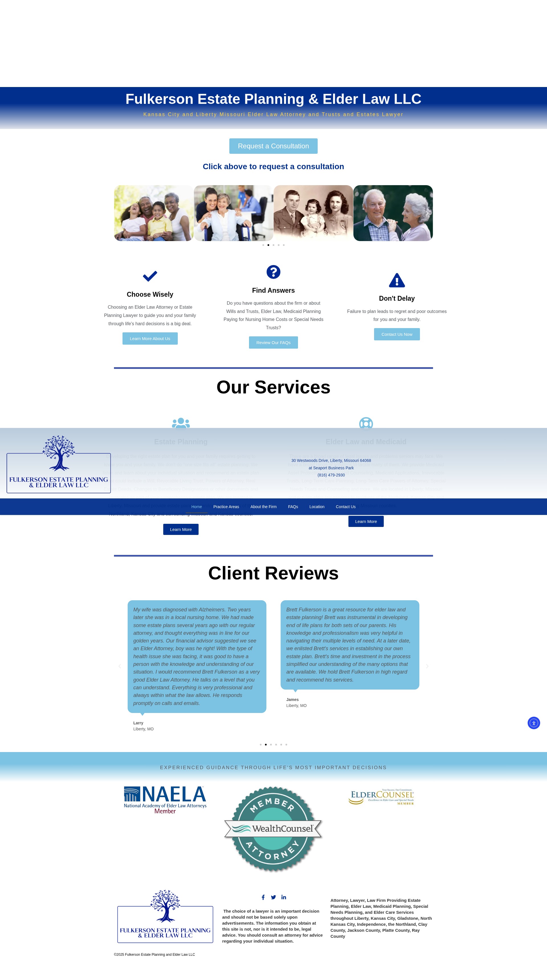 Screenshot of fulkersonelderlaw.com