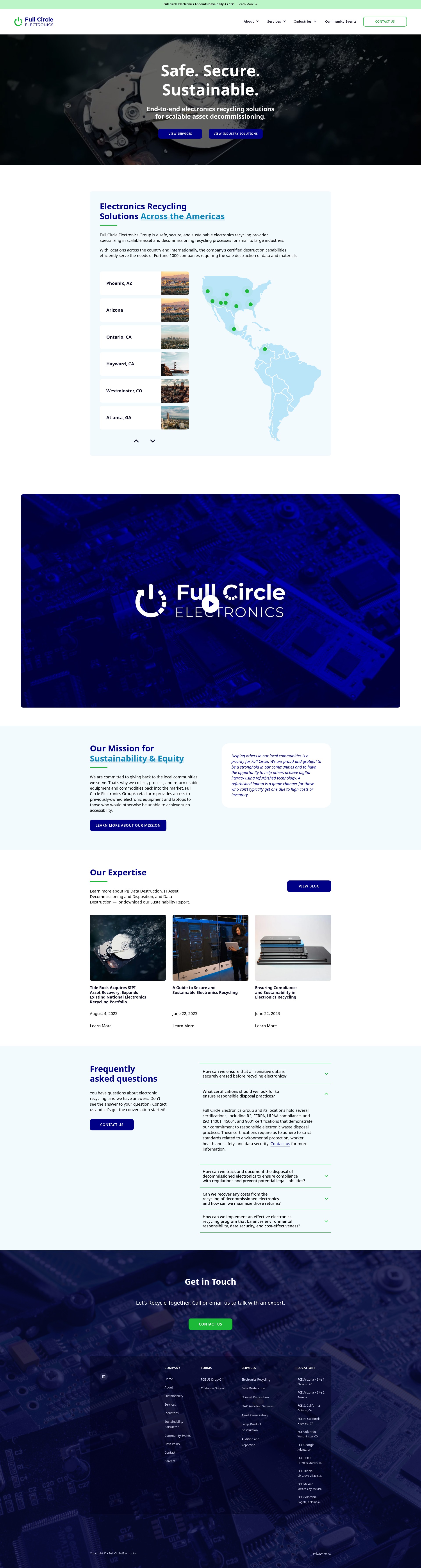 Screenshot of fullcircleelectronics.com