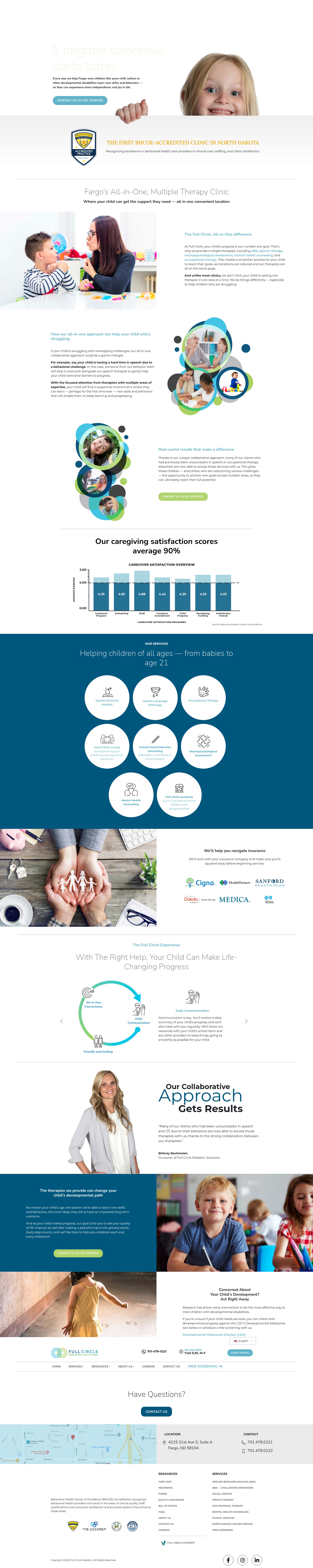 Screenshot of fullcirclepediatric.com