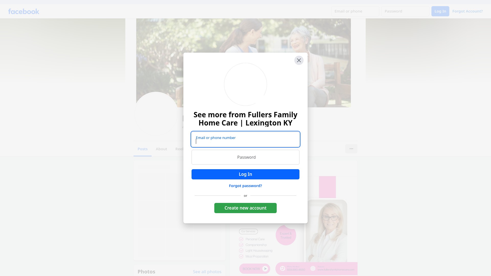 Screenshot of fullersfamilyhomecare.com