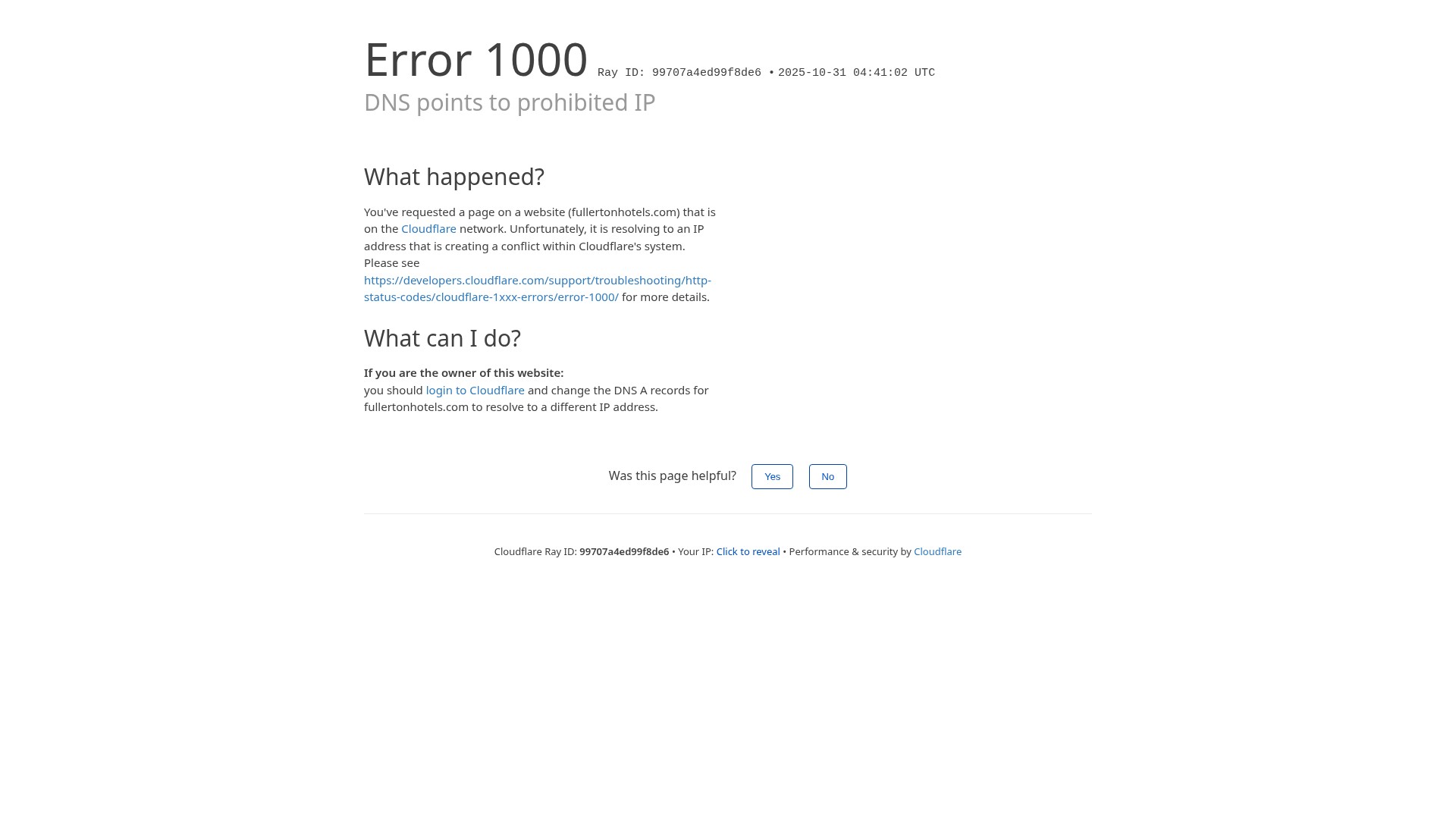 Screenshot of fullertonhotels.com