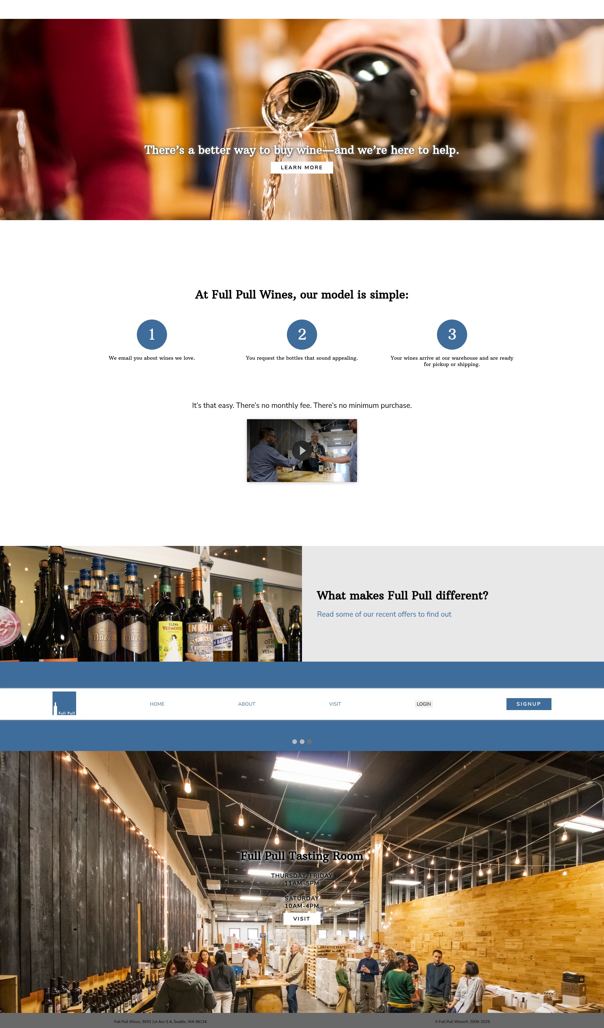 Screenshot of fullpullwines.com