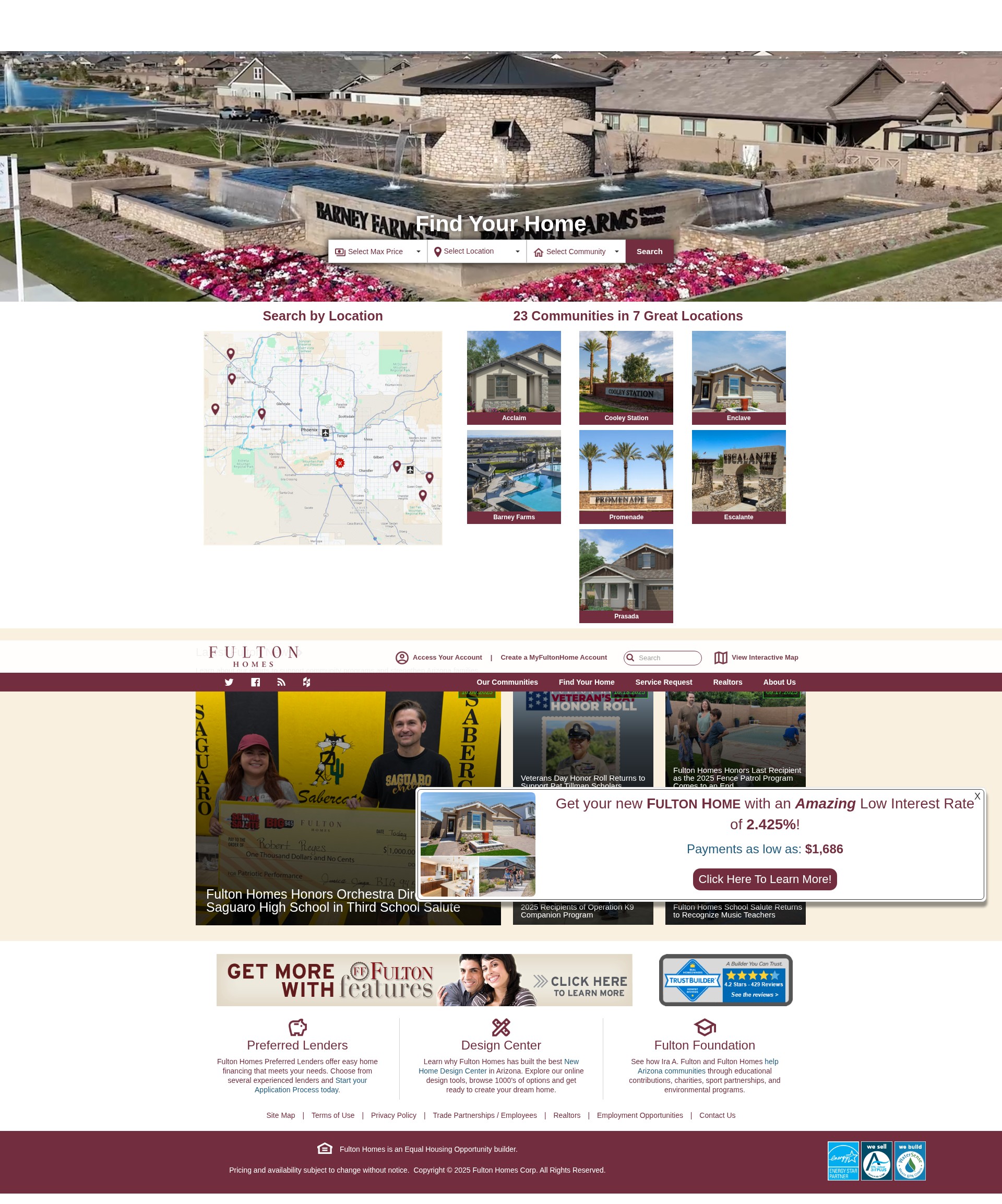 Screenshot of fultonhomes.com