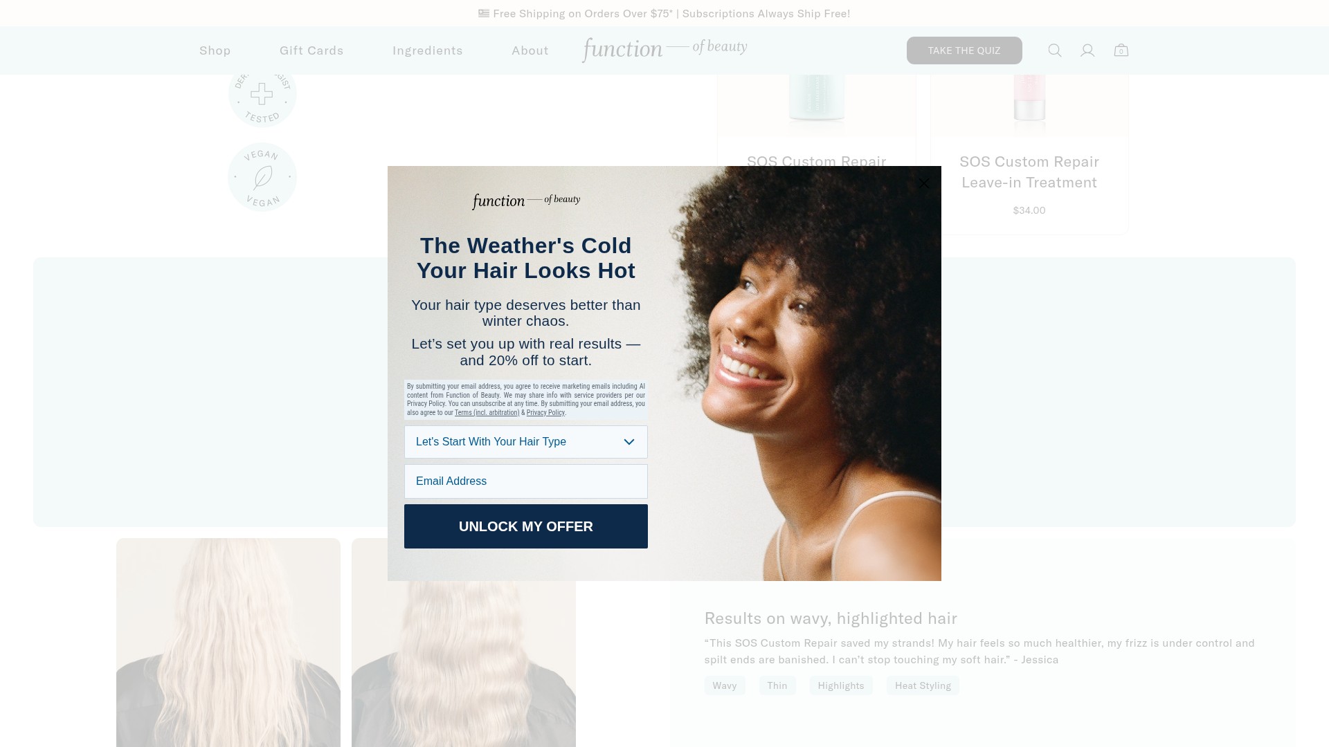 Screenshot of functionofbeauty.com