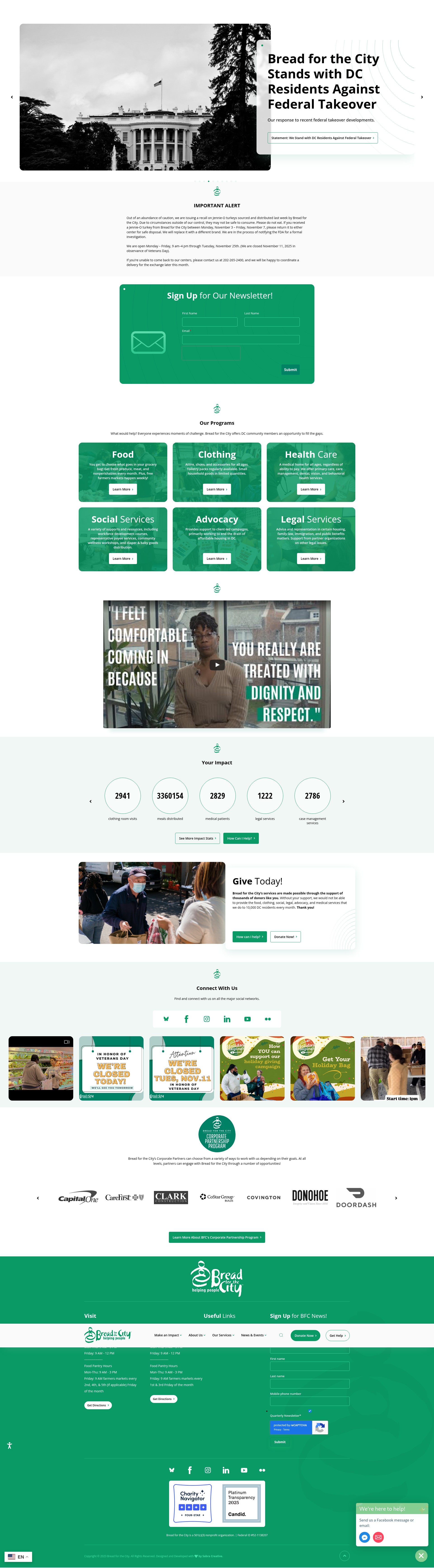 Screenshot of fundraise.breadforthecity.org