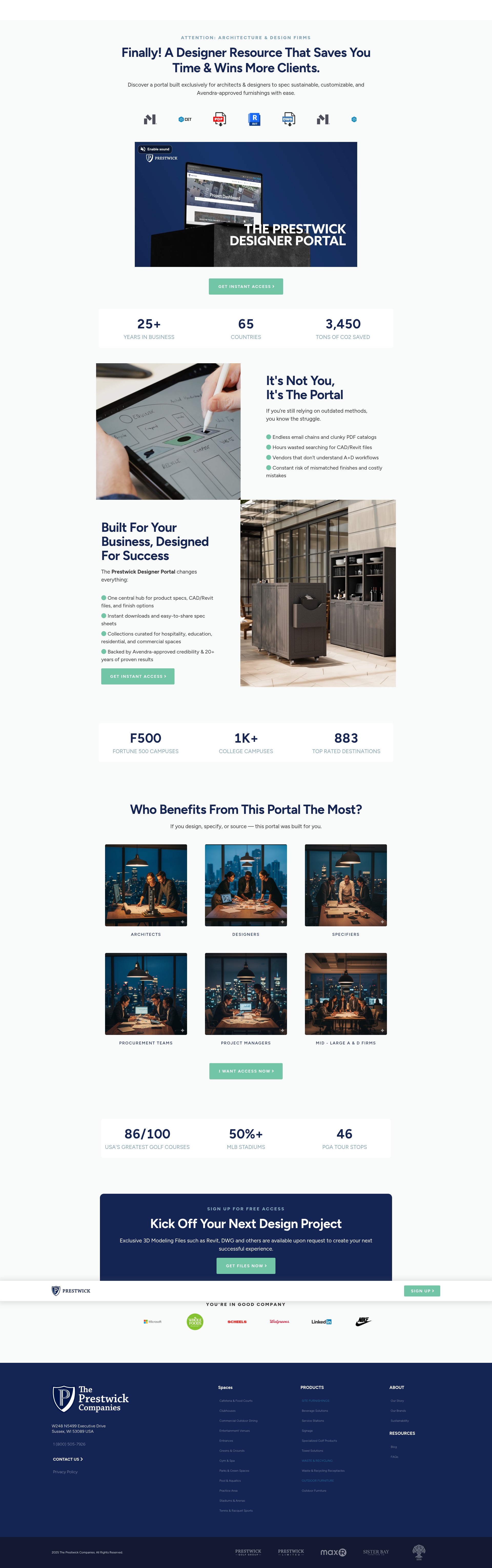 Screenshot of funnel.prestwick-companies.com