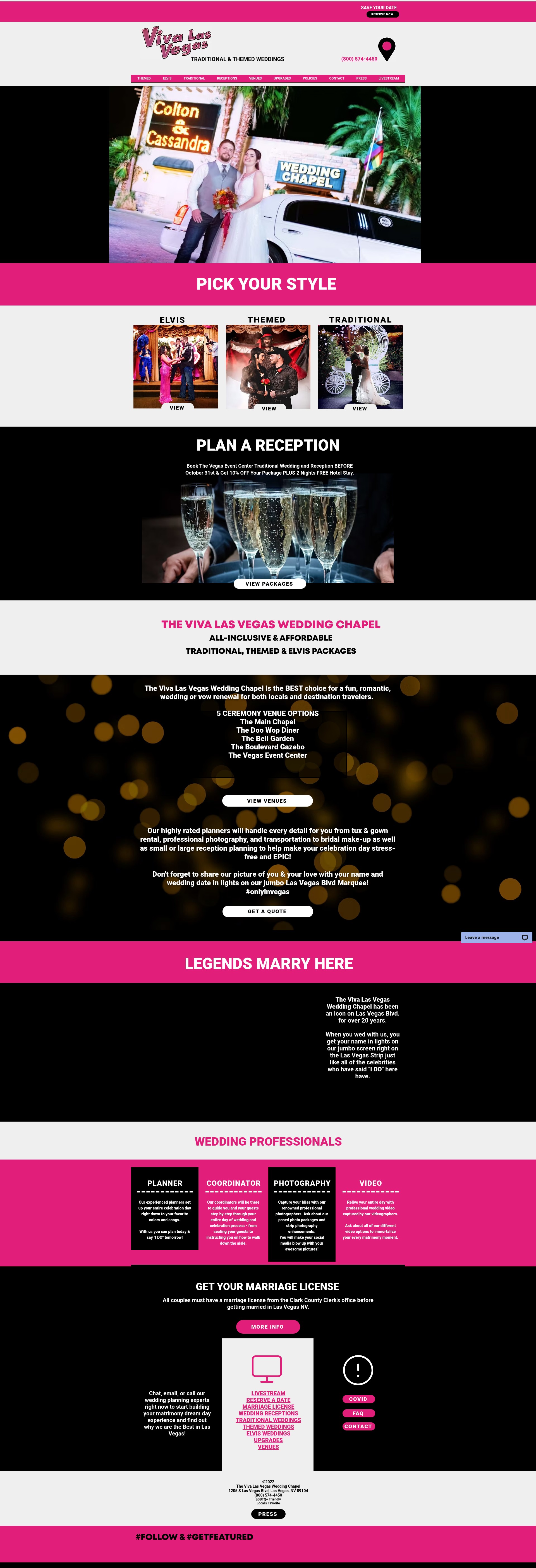 Screenshot of funvegasweddings.com