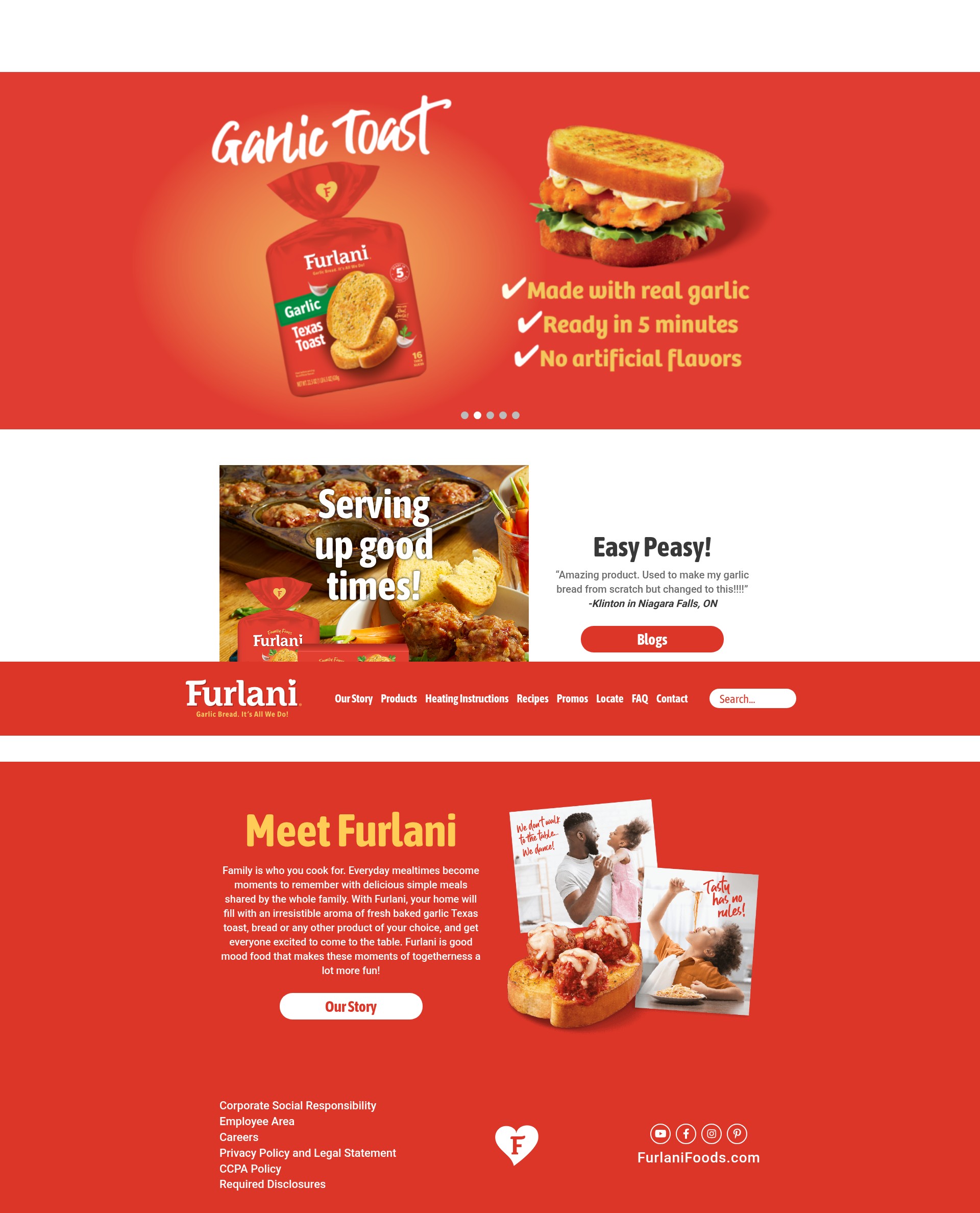Screenshot of furlanifoods.com