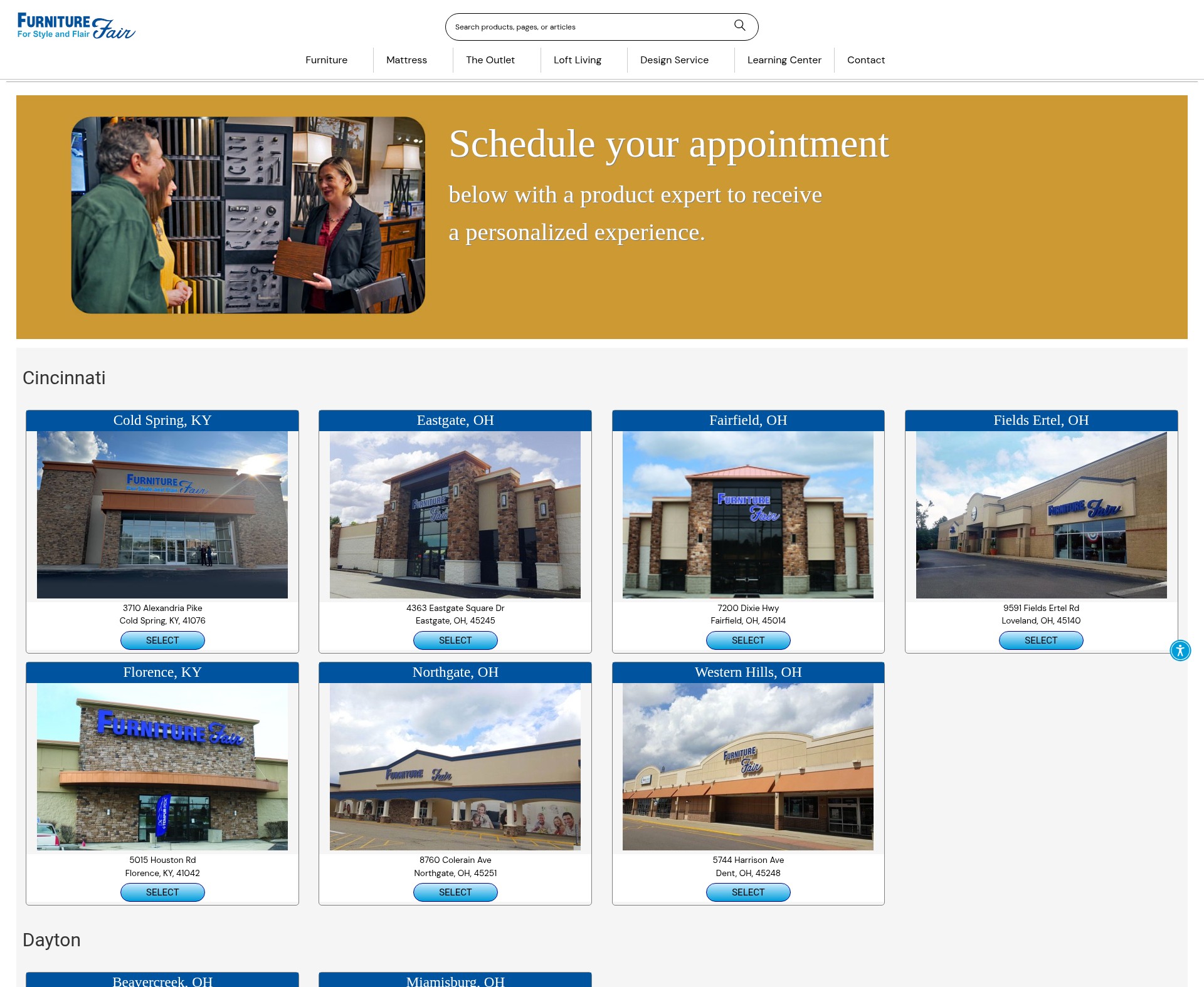 Screenshot of furniturefair.net