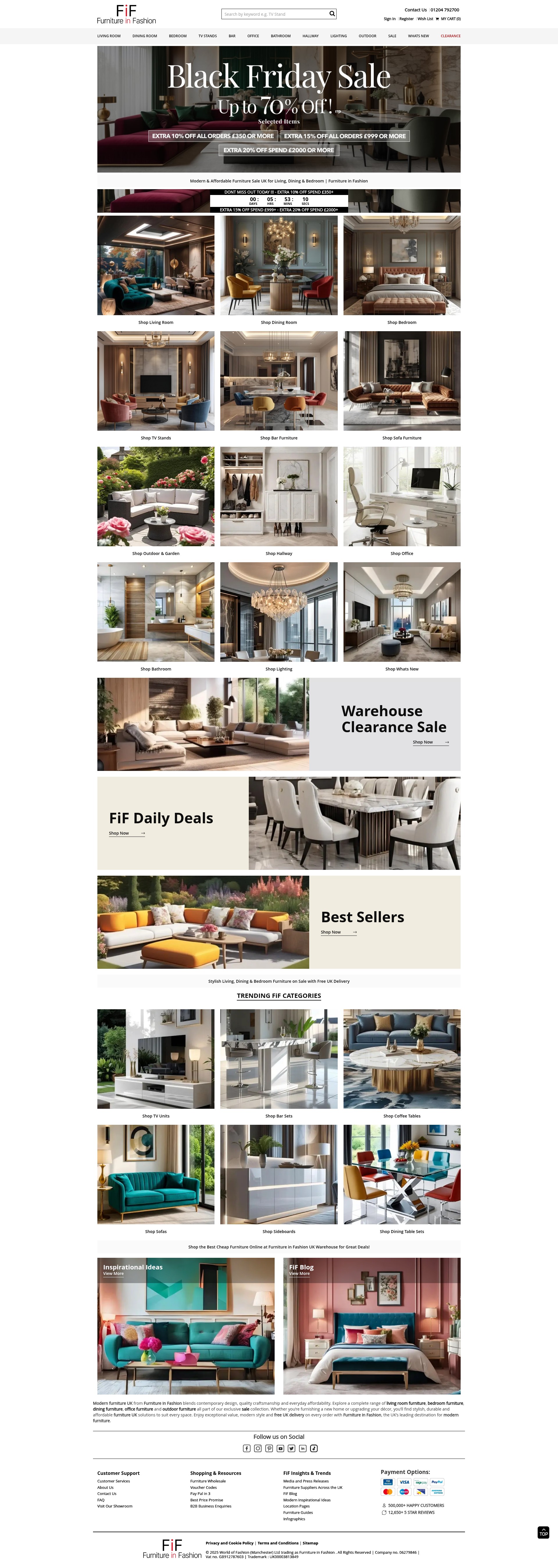 Screenshot of furnitureinfashion.net