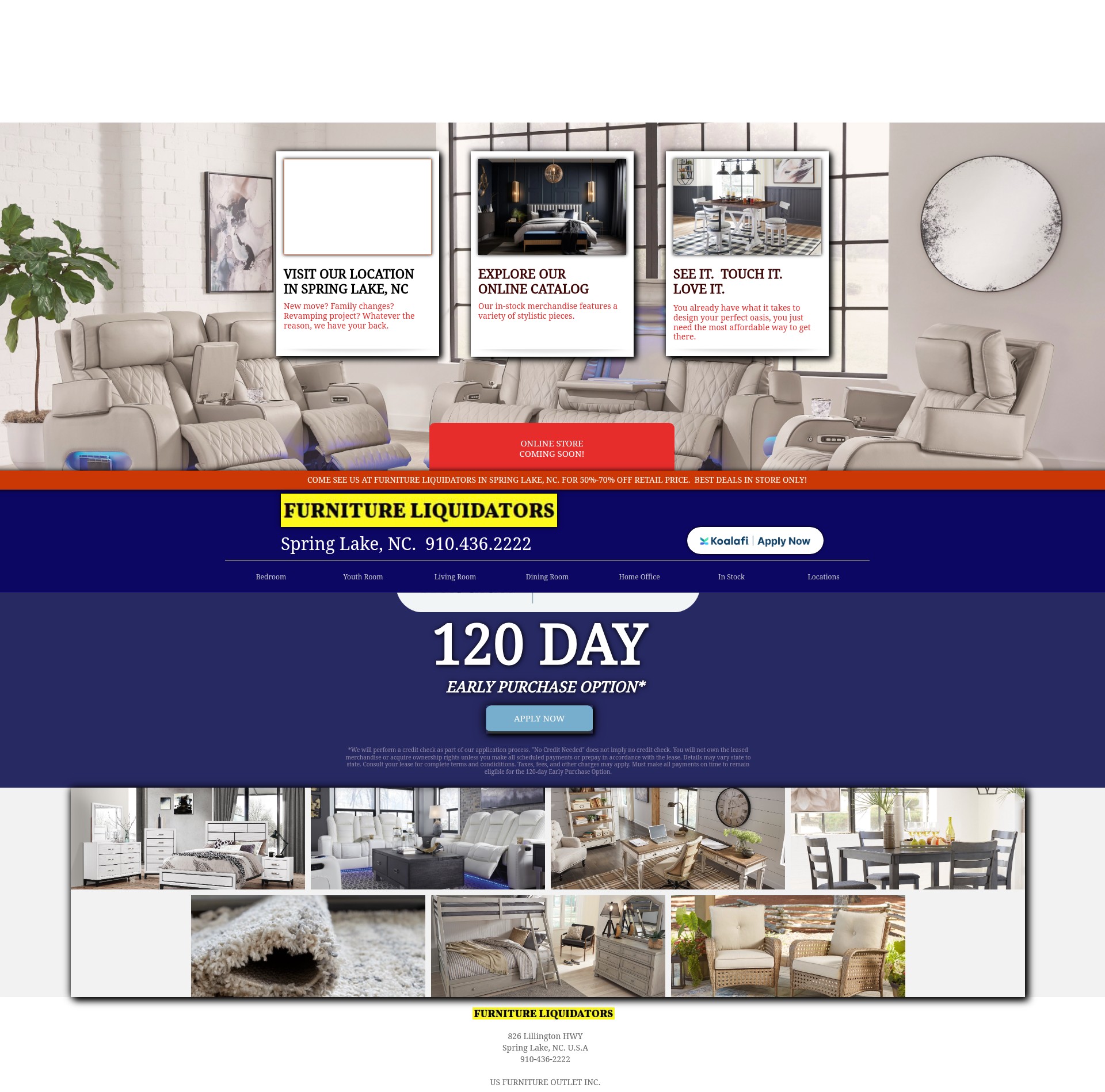 Screenshot of furnitureliquidatornc.com